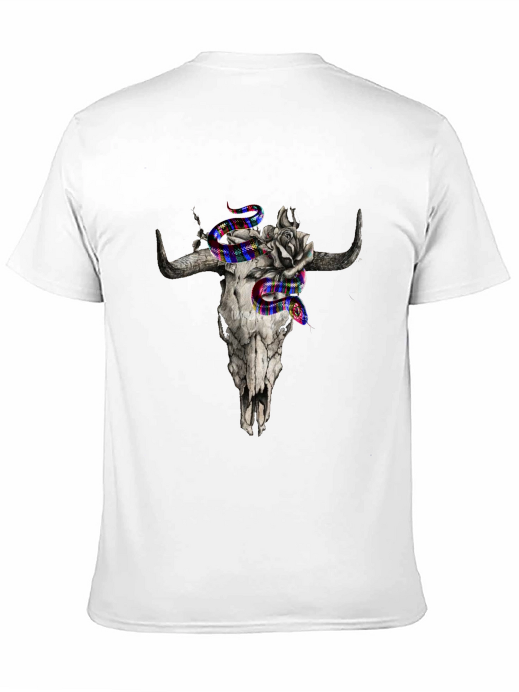 Skull & Snake Graphic Print Tee