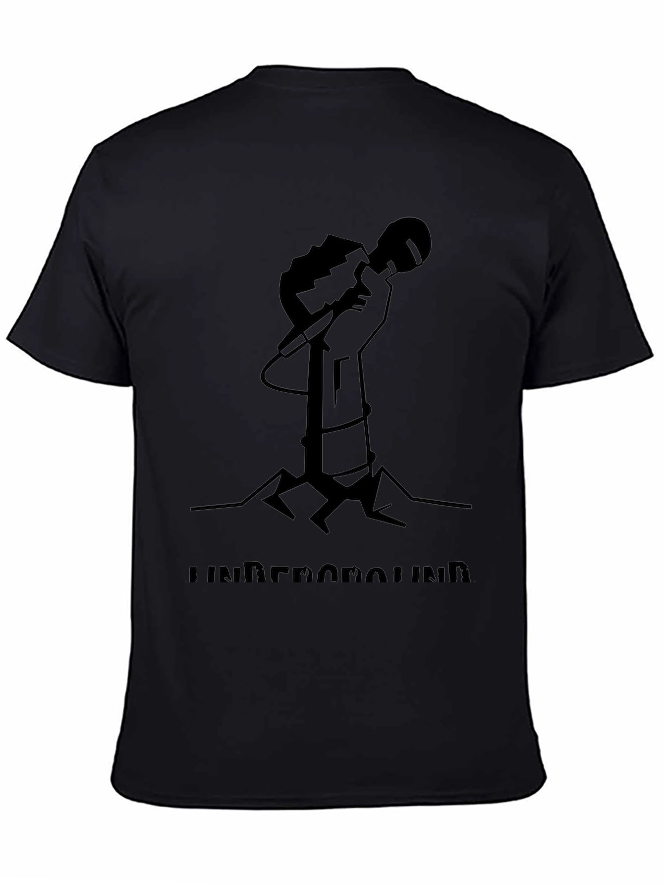 Underground Microphone Graphic Tee - Black