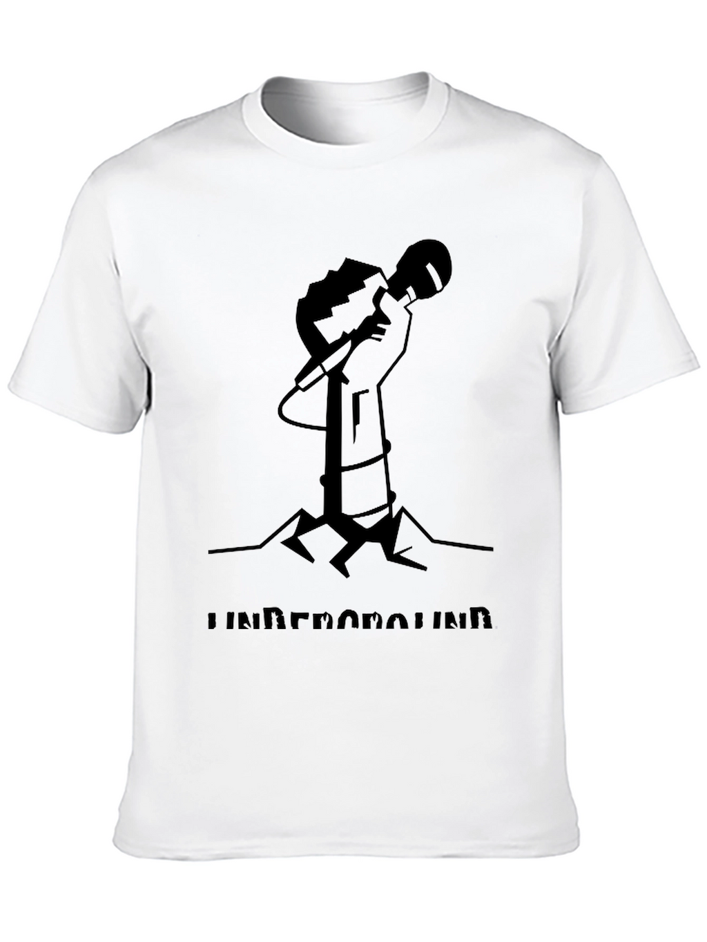 Underground Microphone Graphic Tee - Black