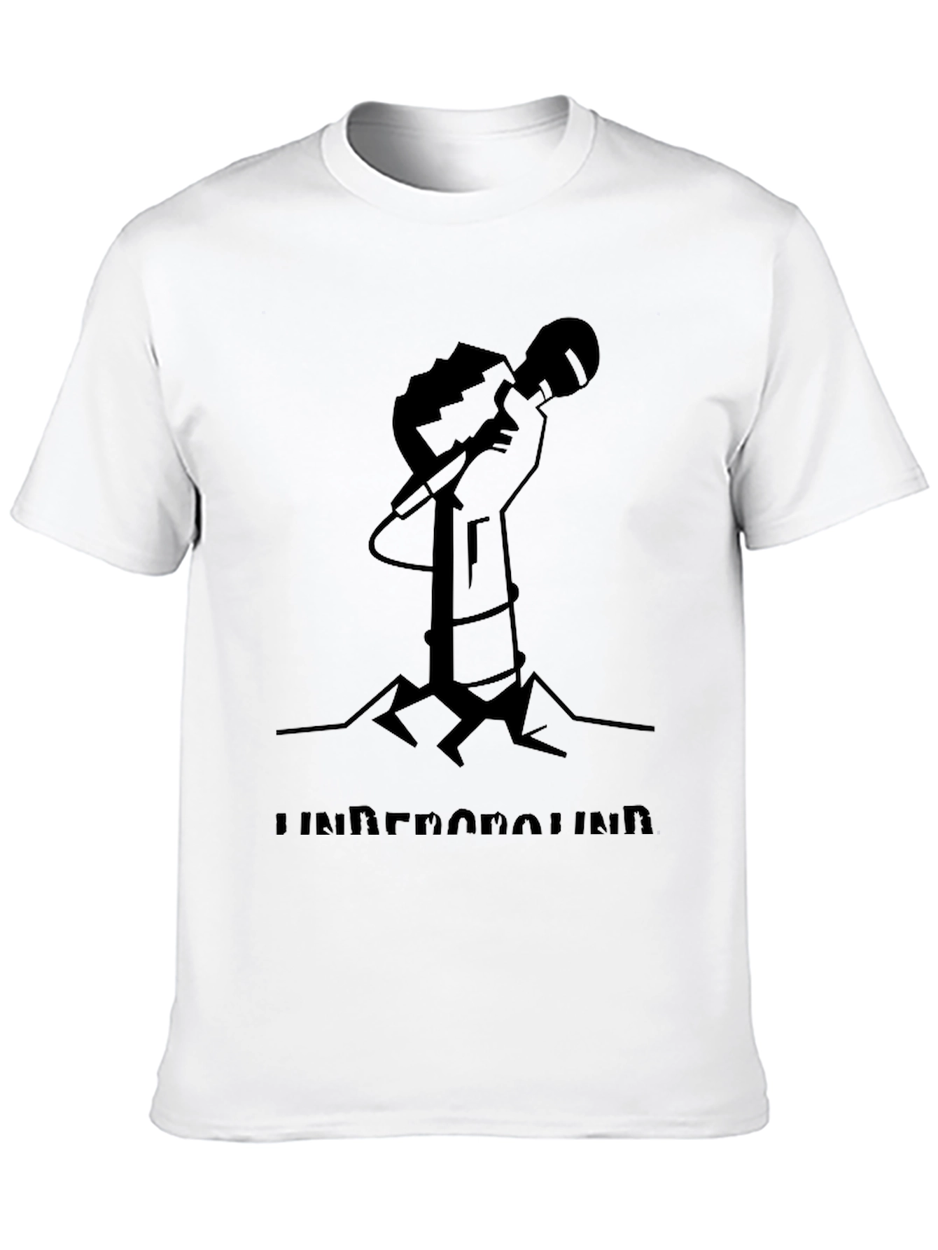 Underground Microphone Graphic Tee - Black