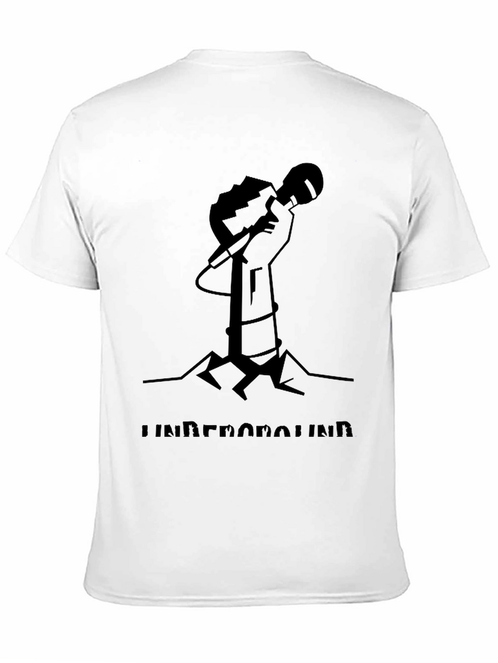 Underground Microphone Graphic Tee - Black
