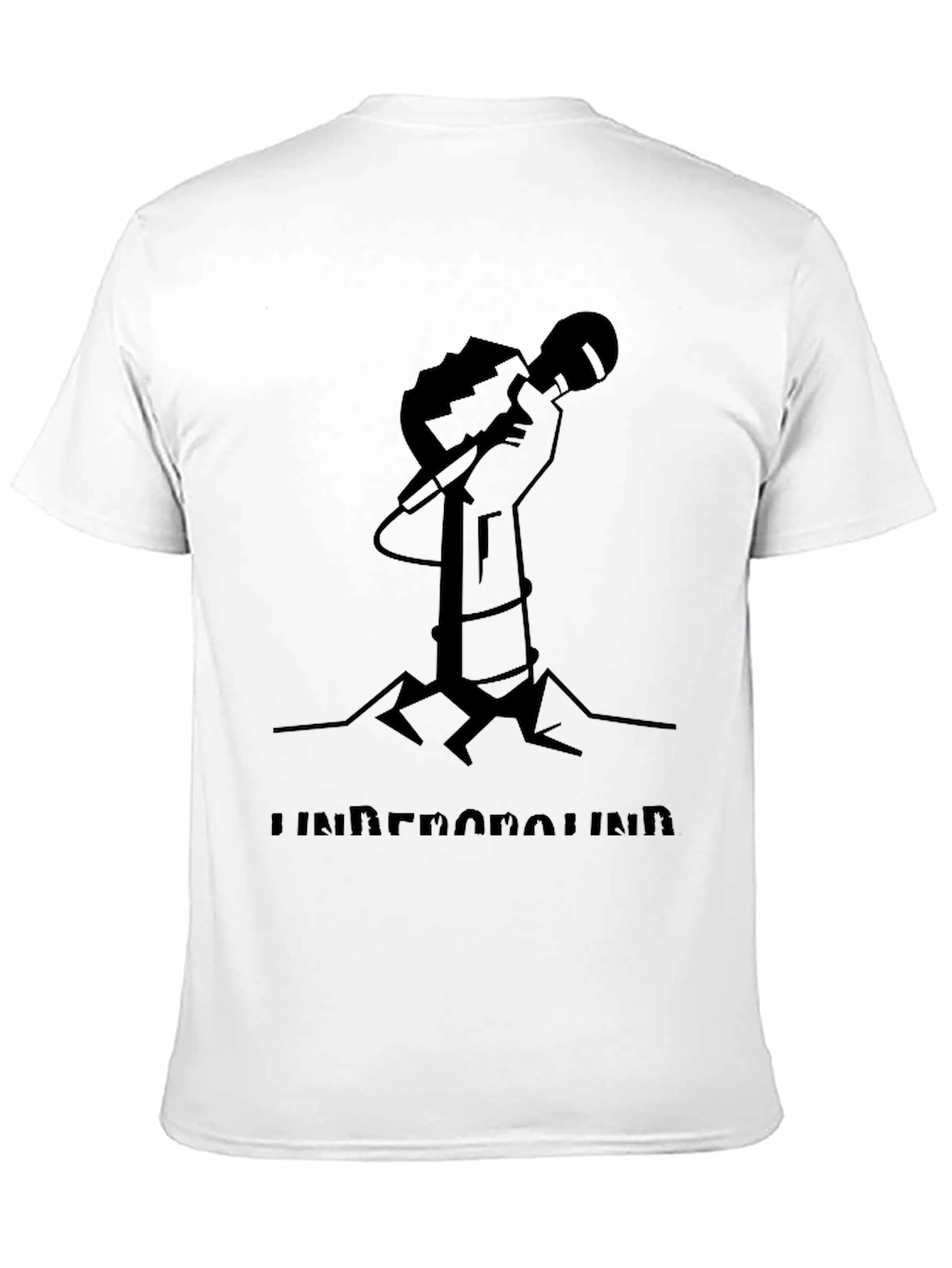 Underground Microphone Graphic Tee - Black