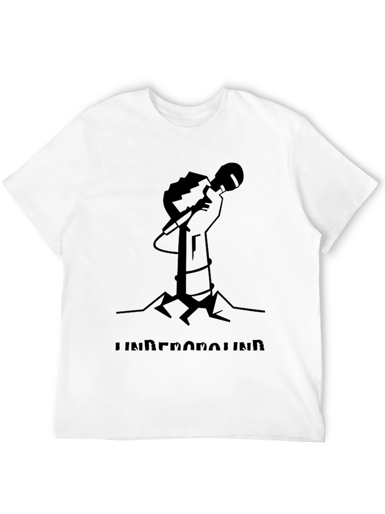 Underground Microphone Graphic Tee - Black