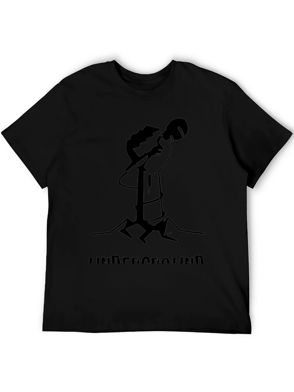 Underground Microphone Graphic Tee - Black