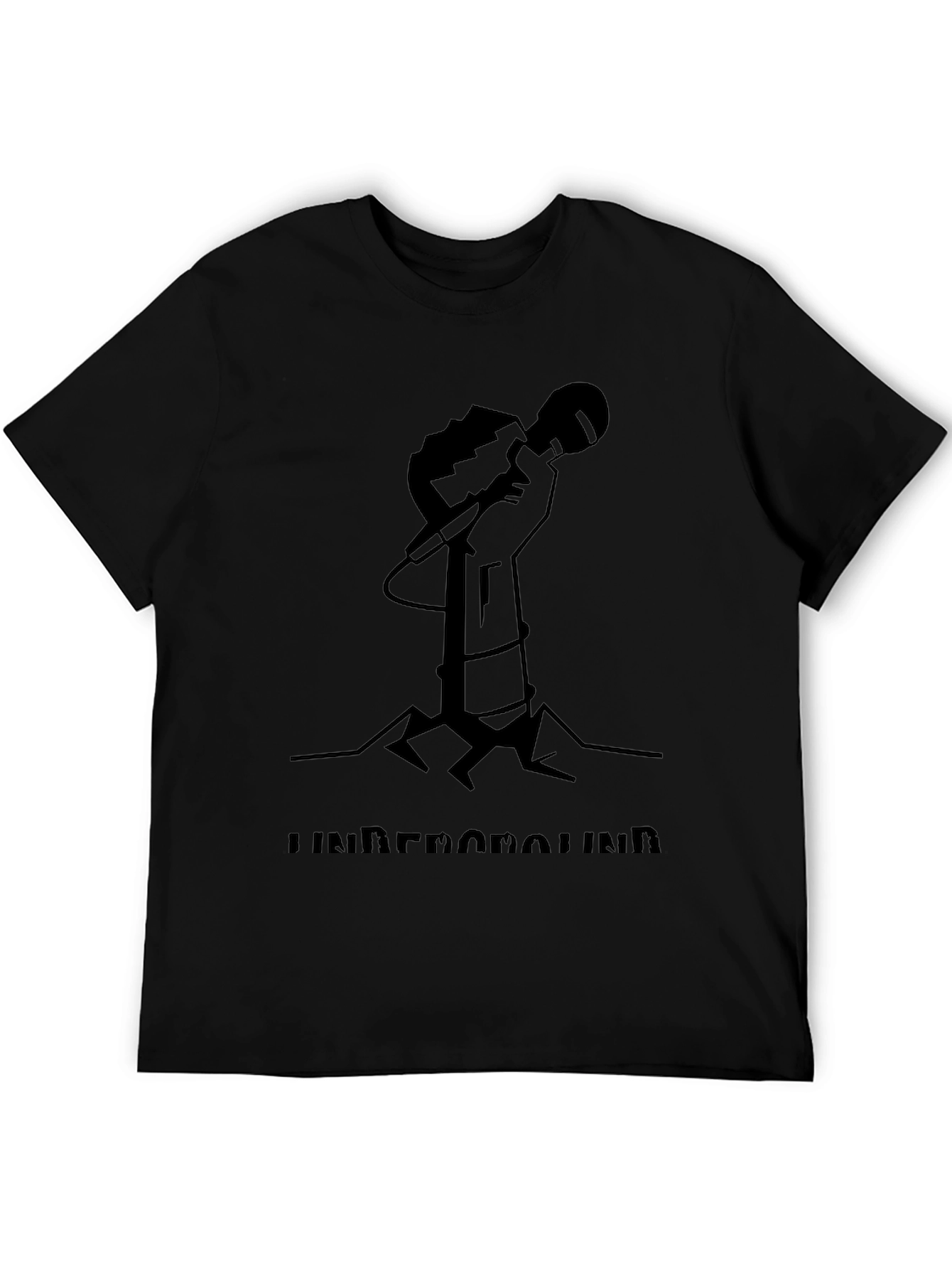 Underground Microphone Graphic Tee - Black