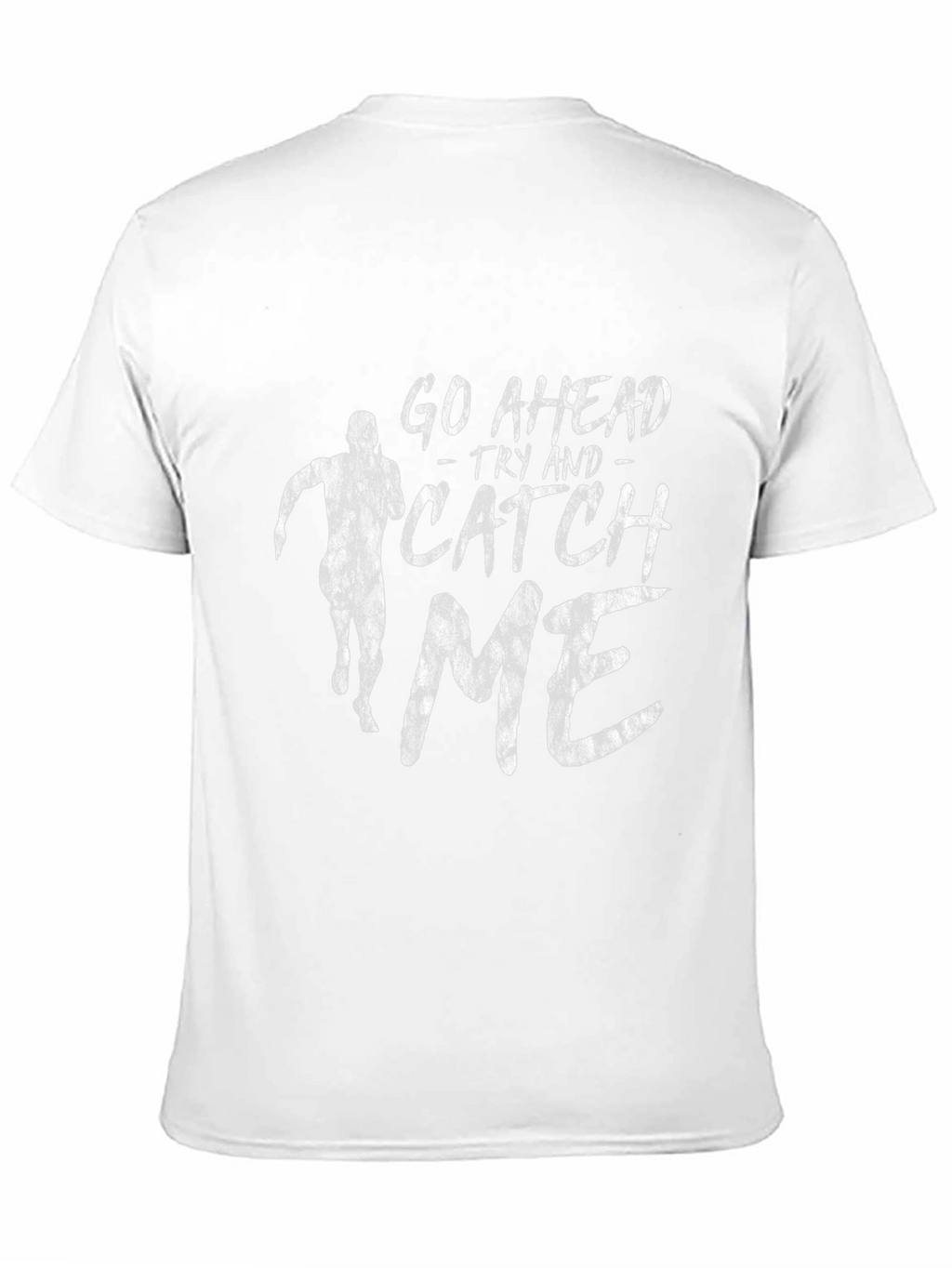 Go Ahead Catch Me Black Graphic T-Shirt