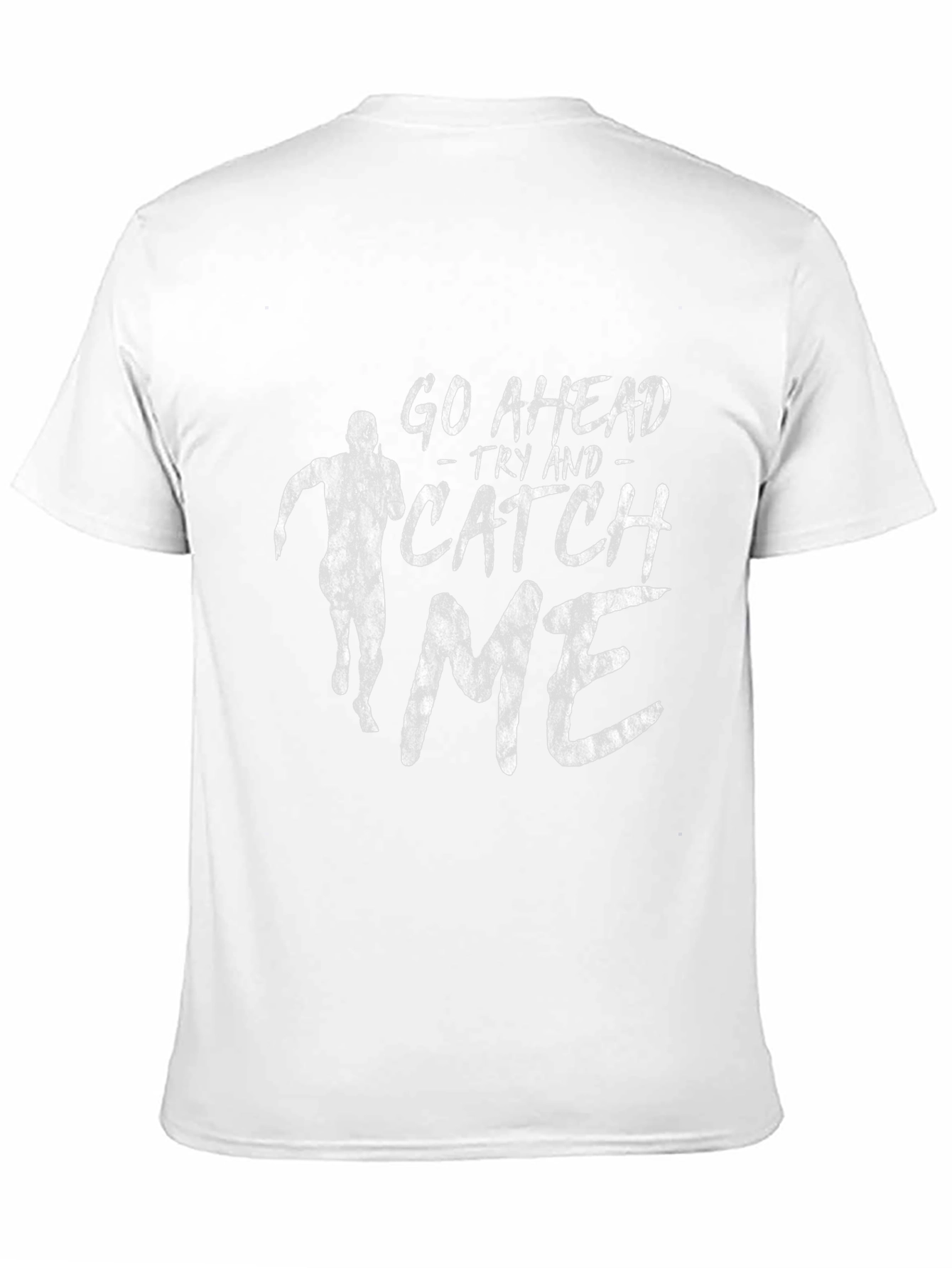 Go Ahead Catch Me Black Graphic T-Shirt