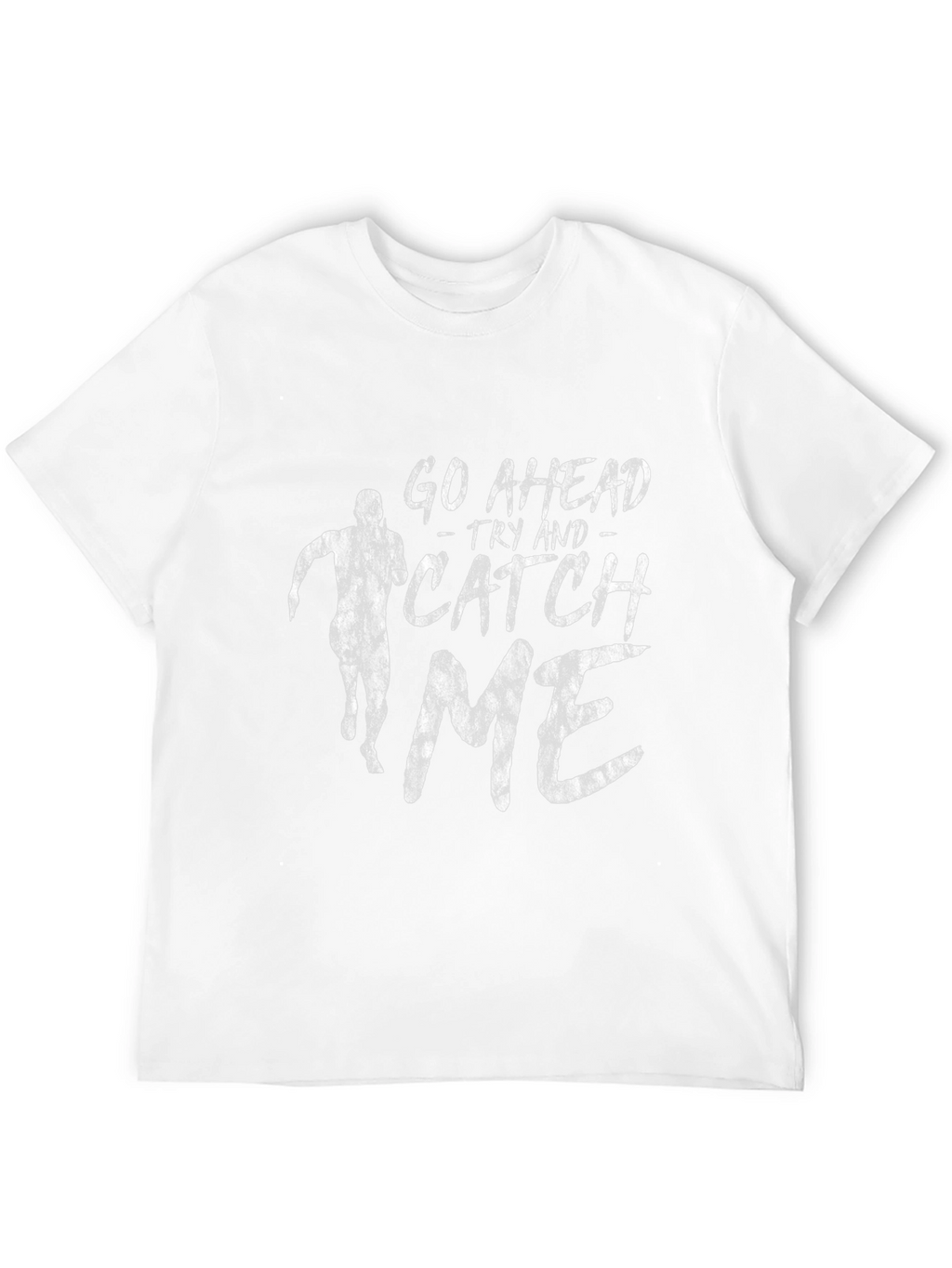 Go Ahead Catch Me Black Graphic T-Shirt