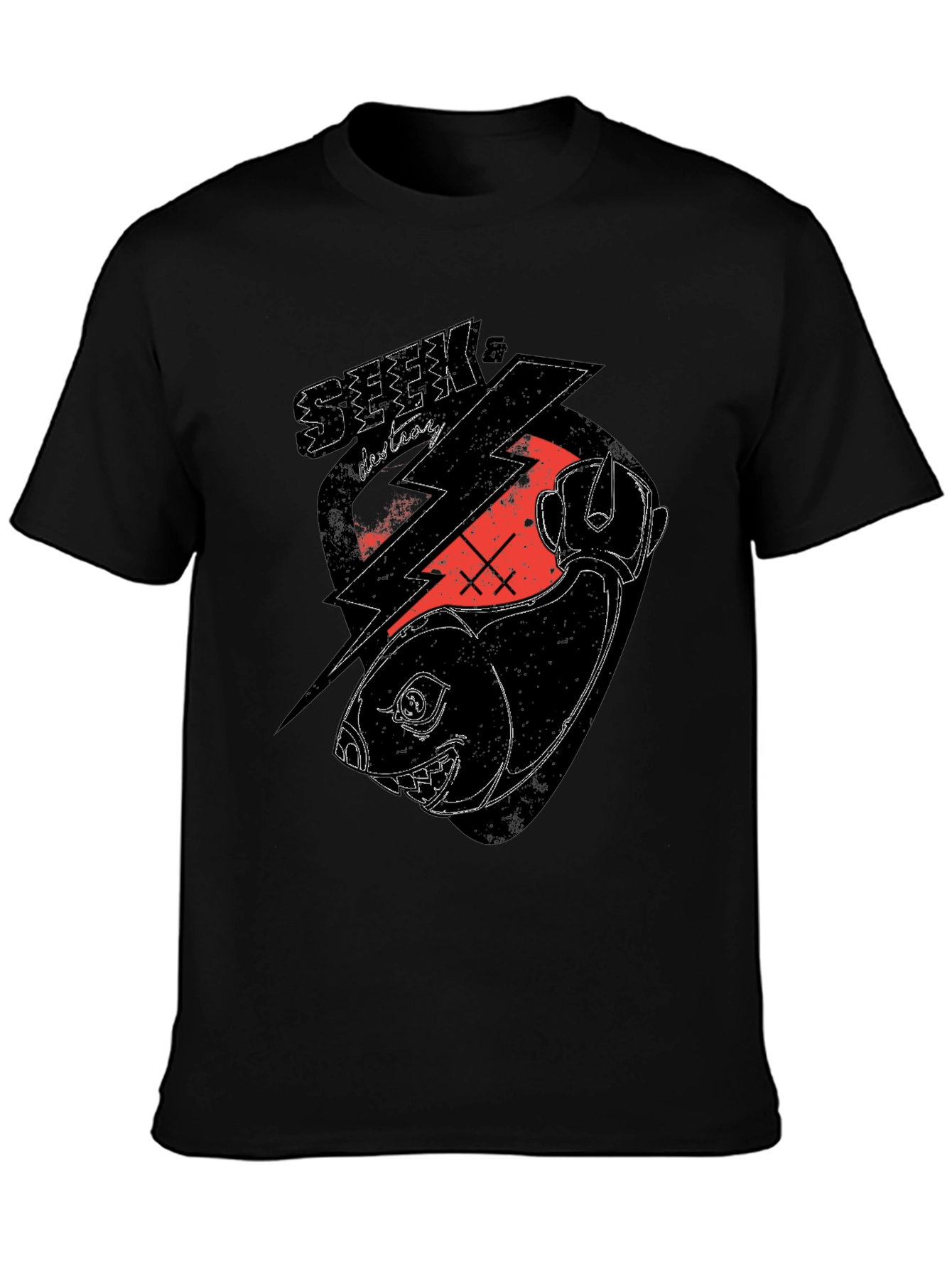 Seek & Destroy Graphic Tee - Black Cotton T-Shirt
