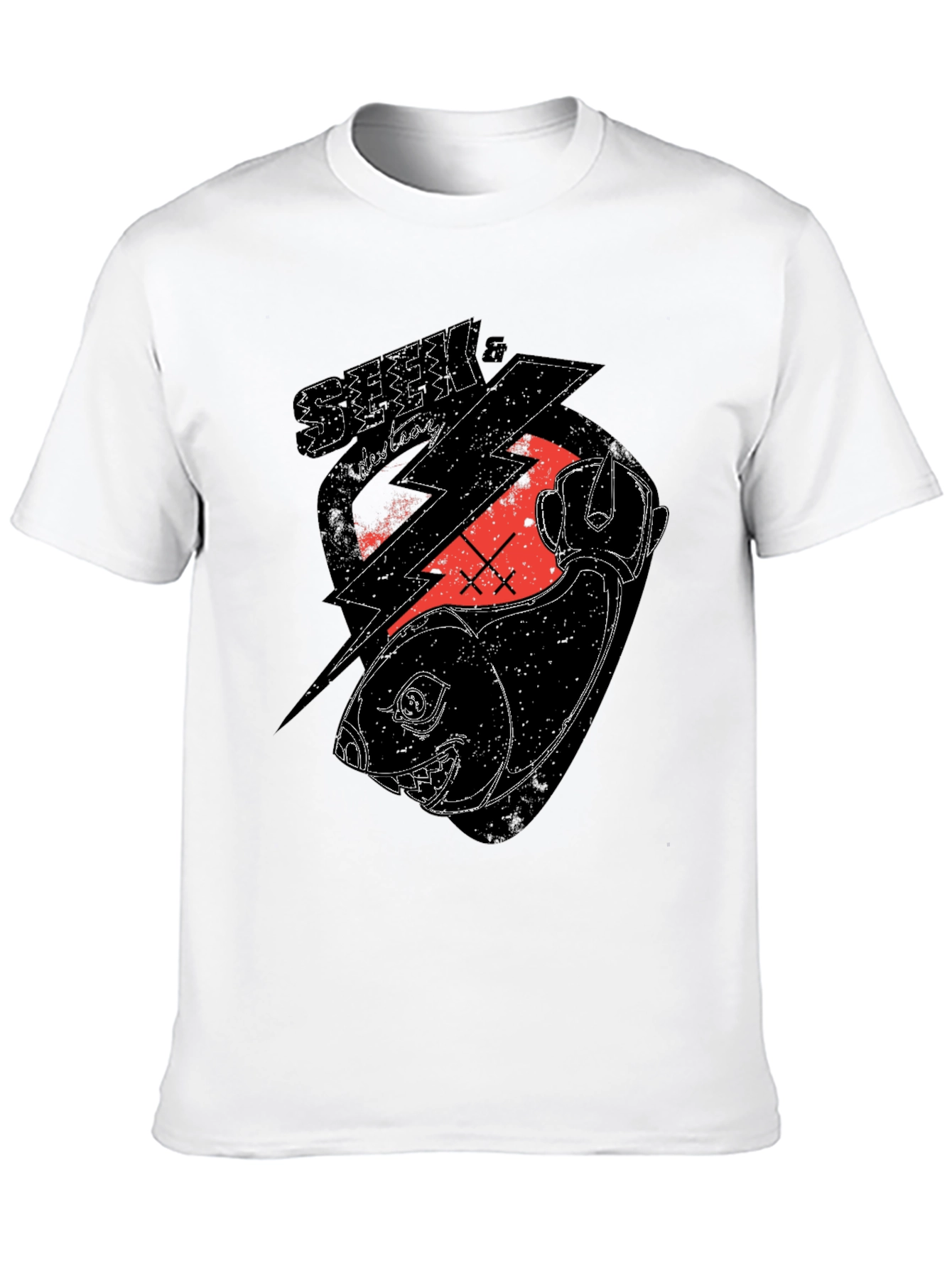 Seek & Destroy Graphic Tee - Black Cotton T-Shirt