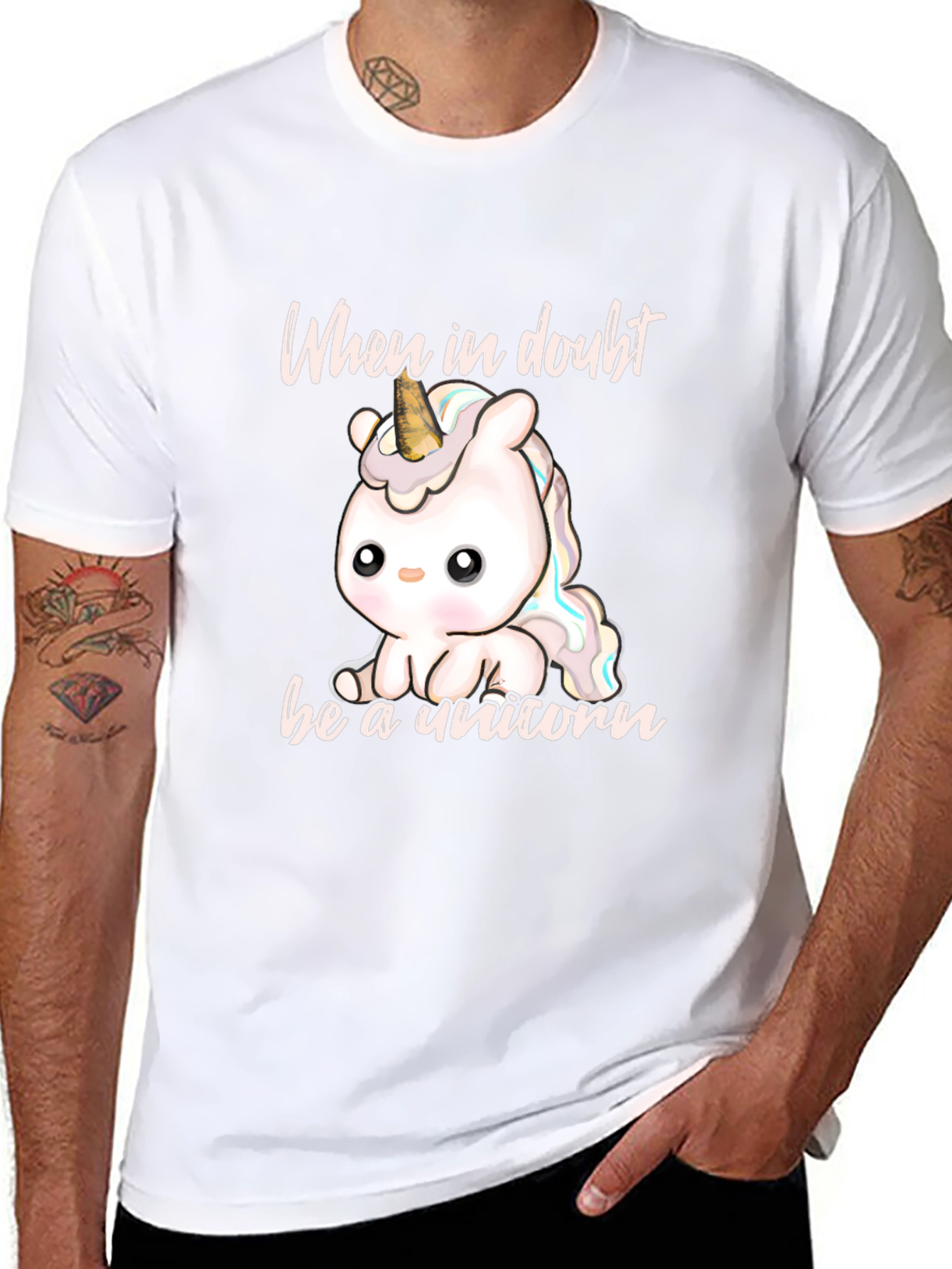 Cute Unicorn T-Shirt - When In Doubt Be A Unicorn