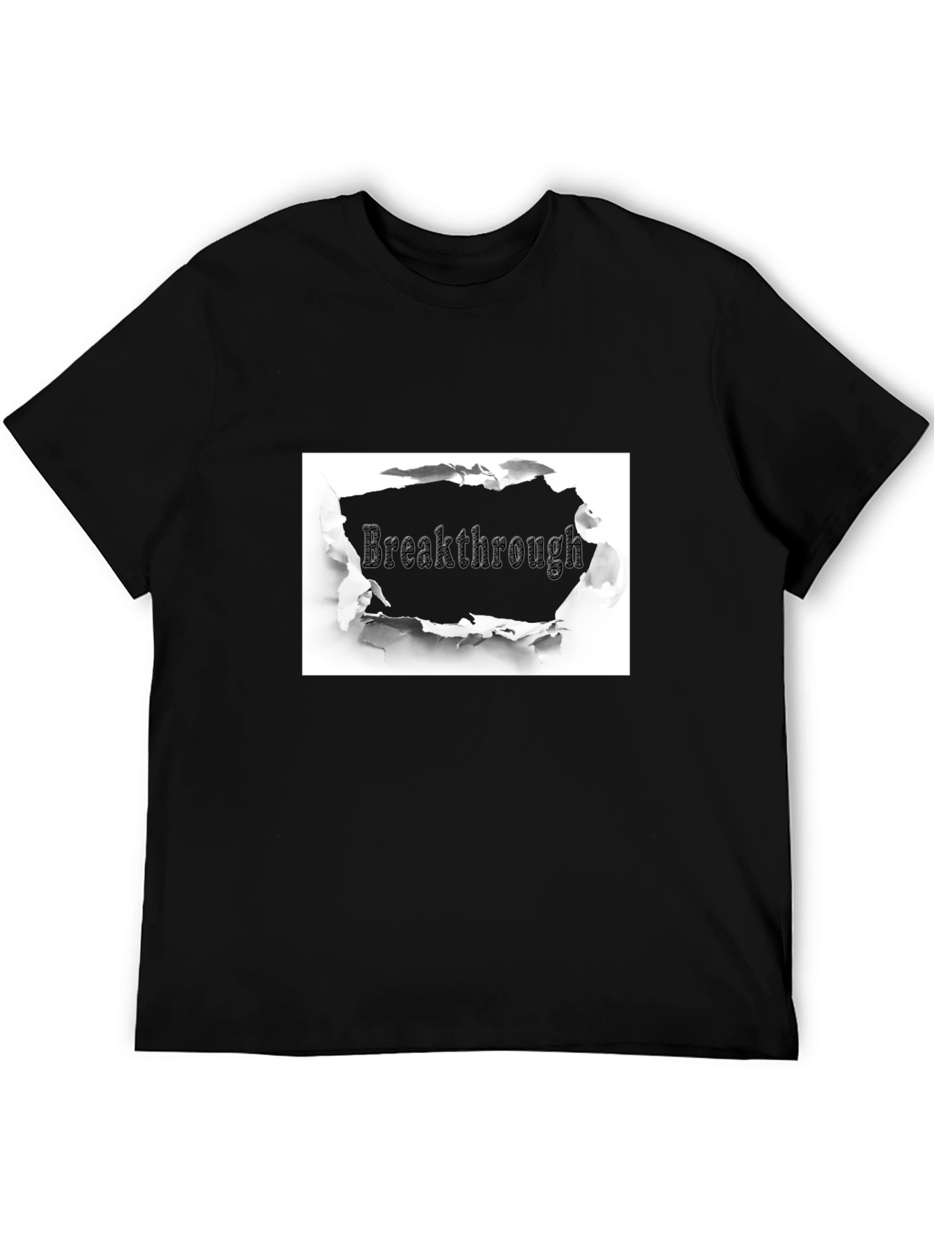 Breakthrough Graphic Tee - Unique Torn Paper Design