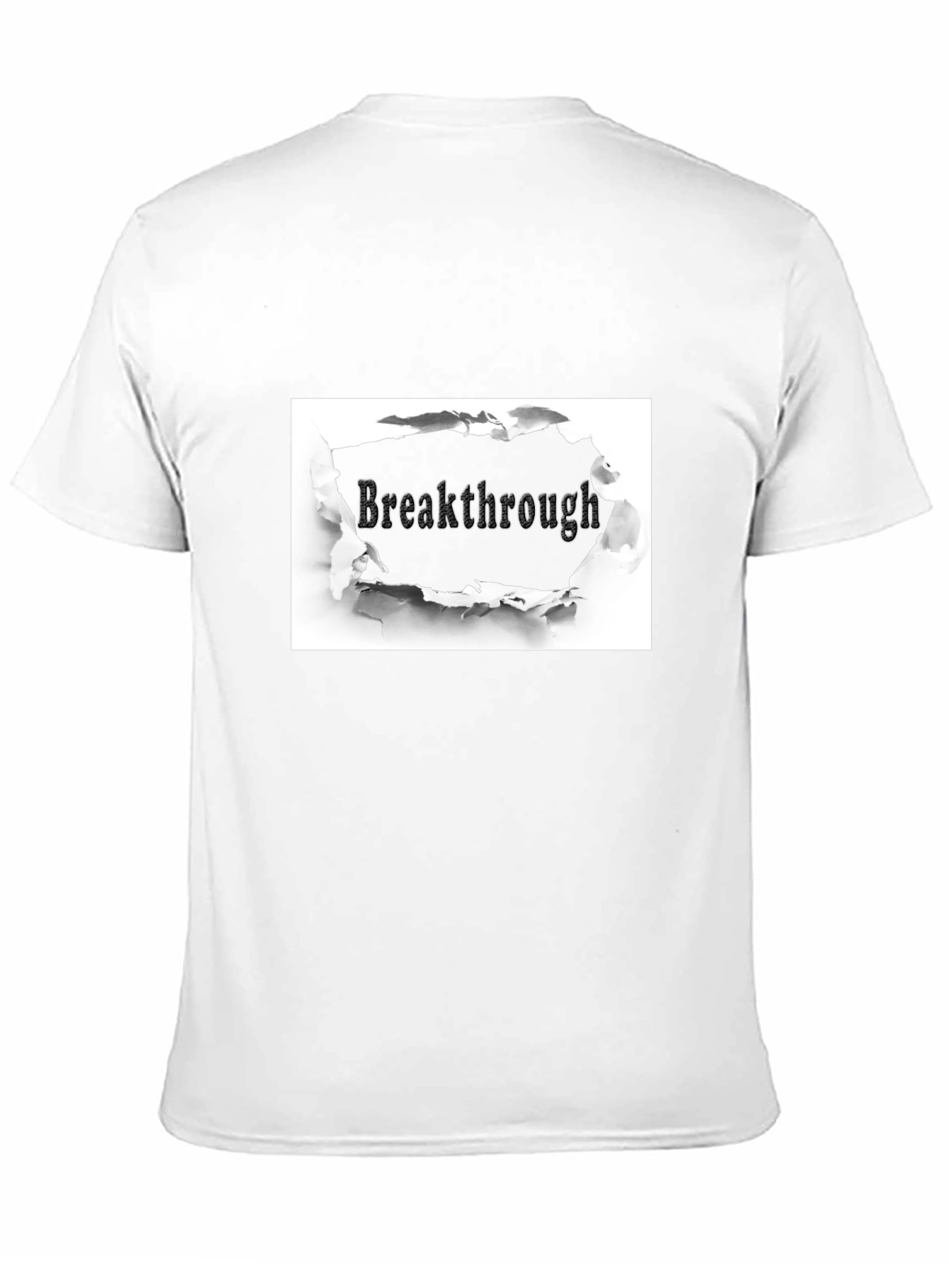 Breakthrough Graphic Tee - Unique Torn Paper Design