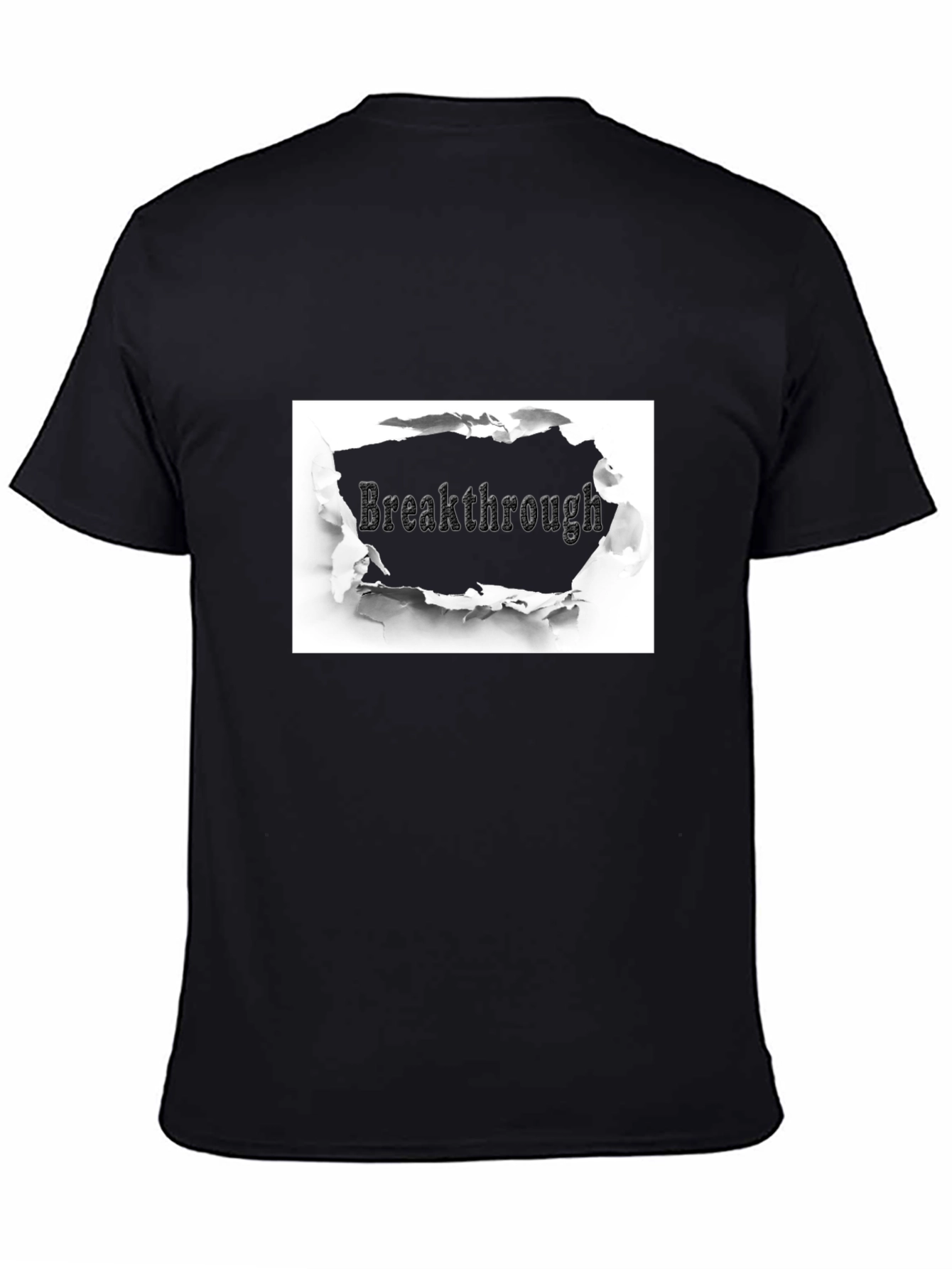 Breakthrough Graphic Tee - Unique Torn Paper Design