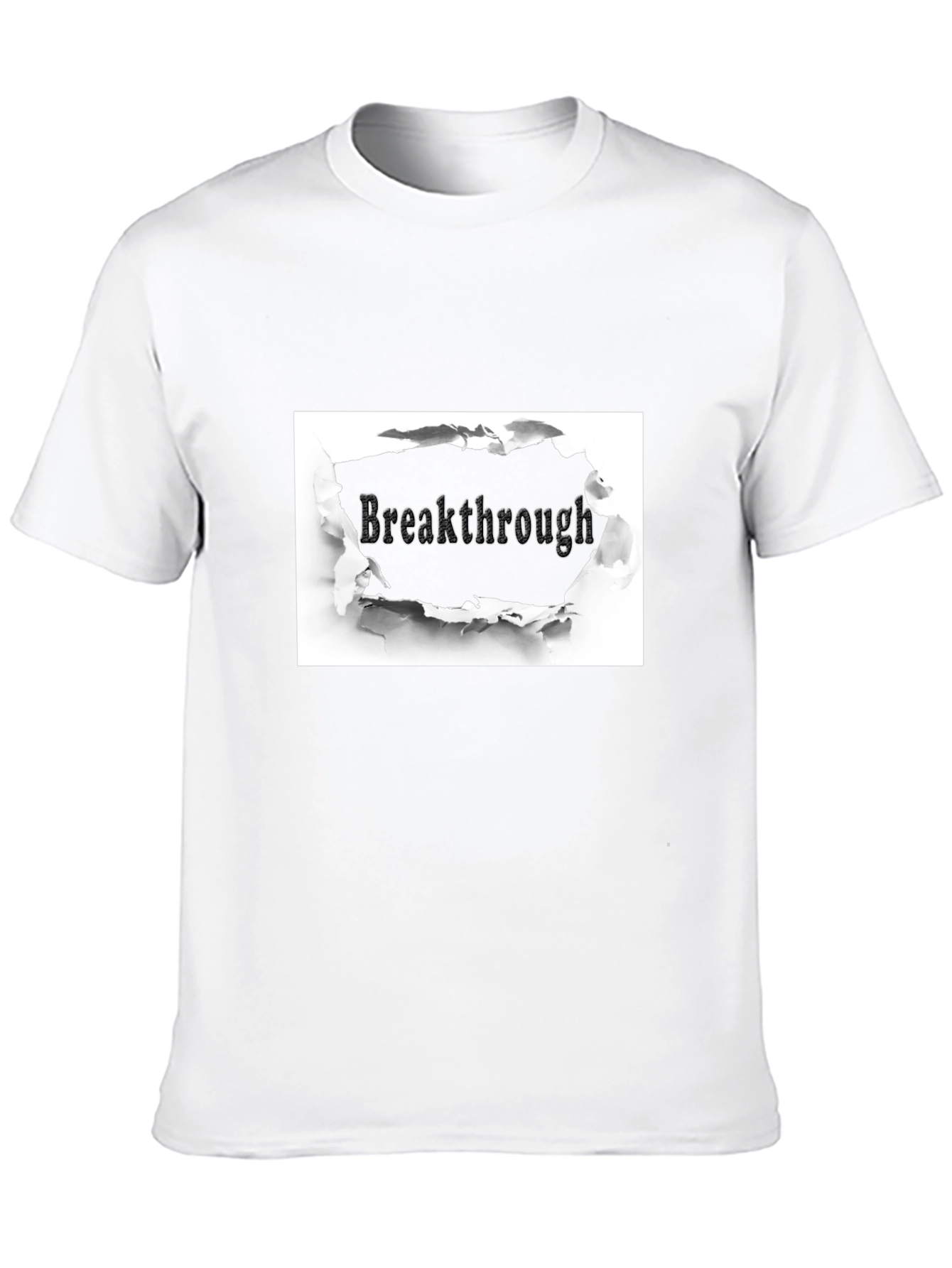 Breakthrough Graphic Tee - Unique Torn Paper Design