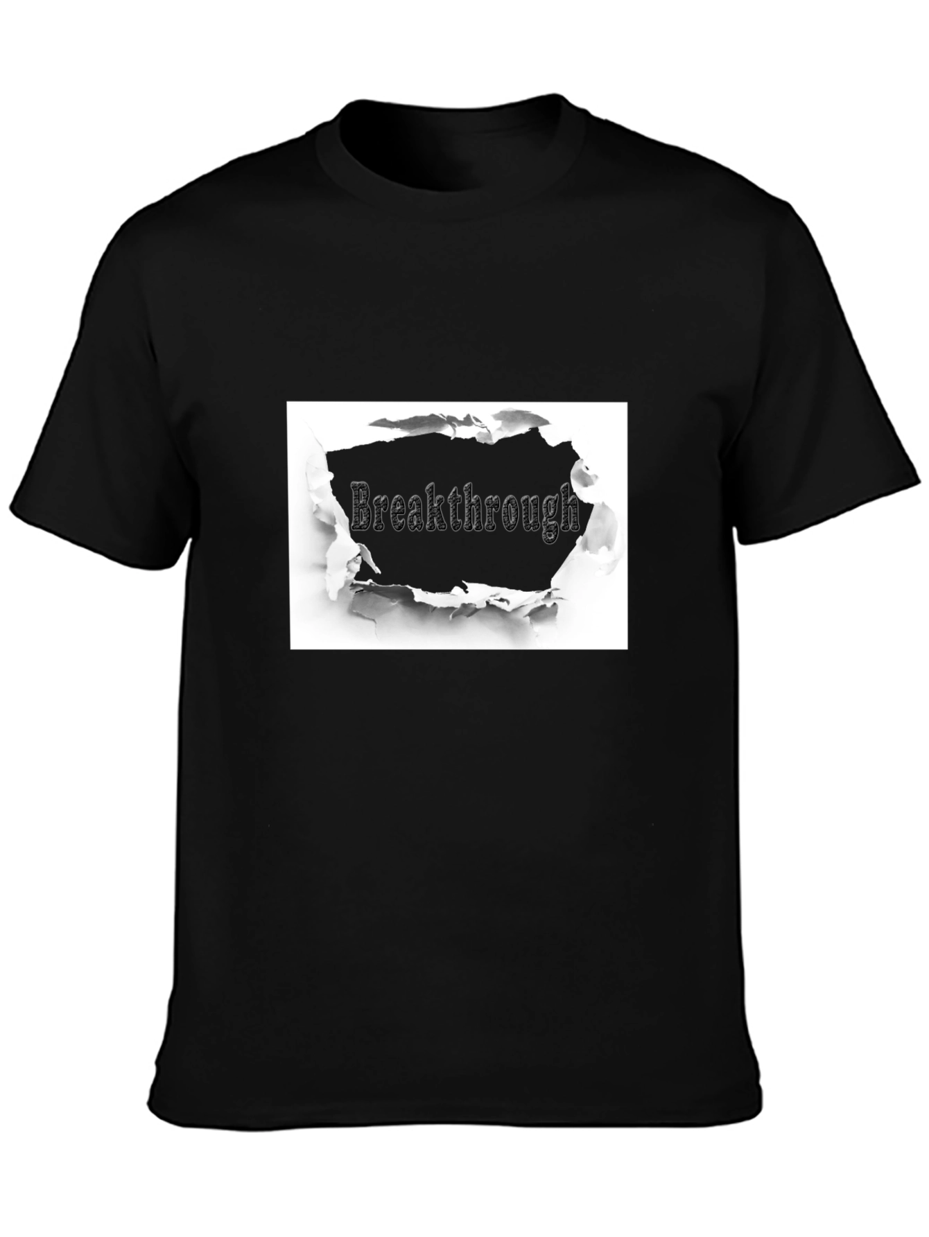 Breakthrough Graphic Tee - Unique Torn Paper Design