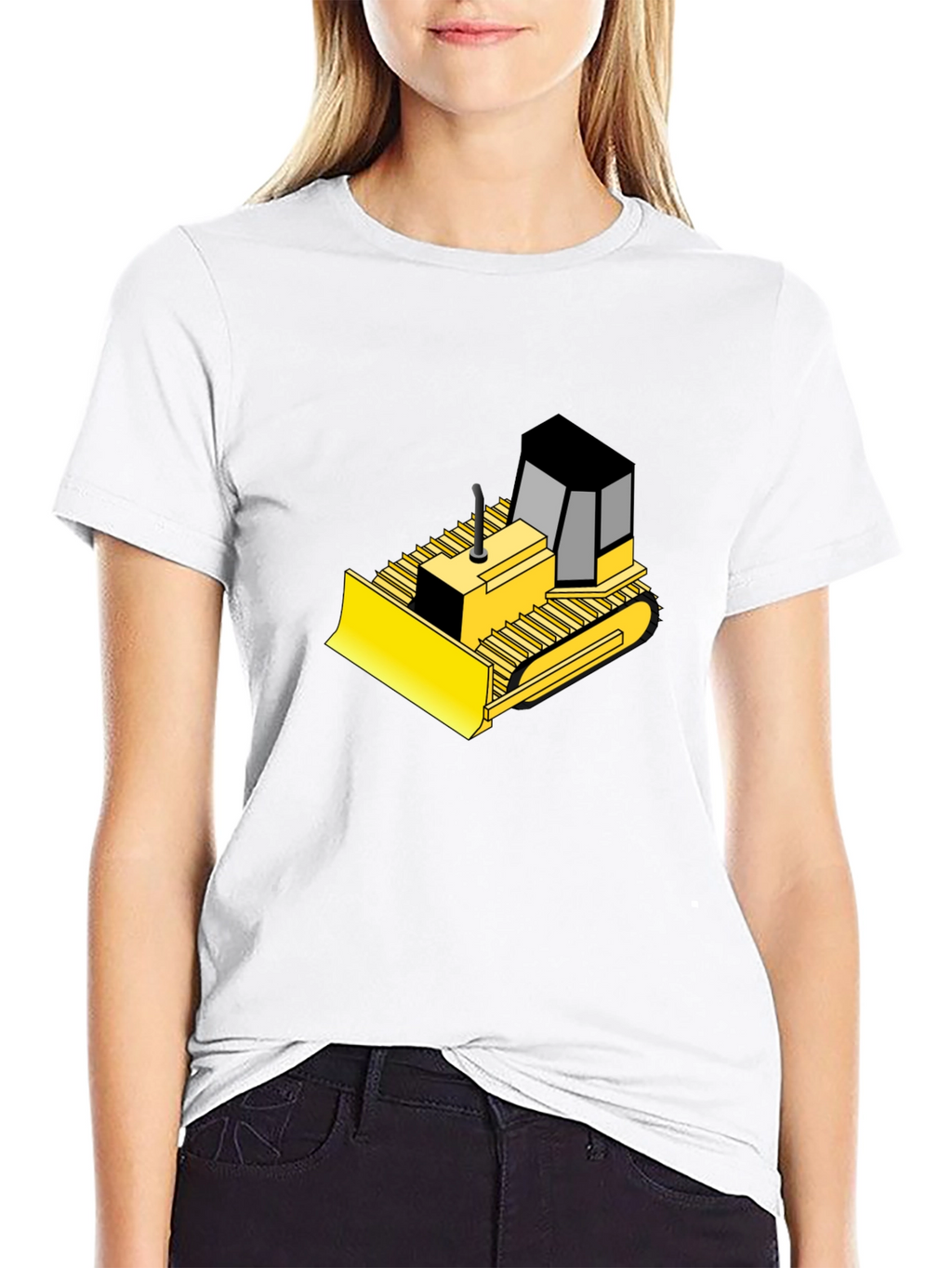 Bulldozer Graphic Black T-Shirt
