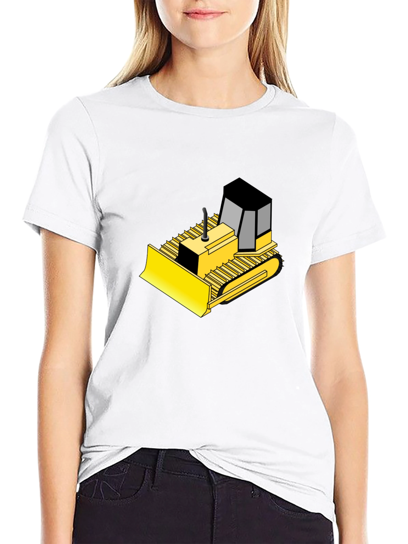 Bulldozer Graphic Black T-Shirt