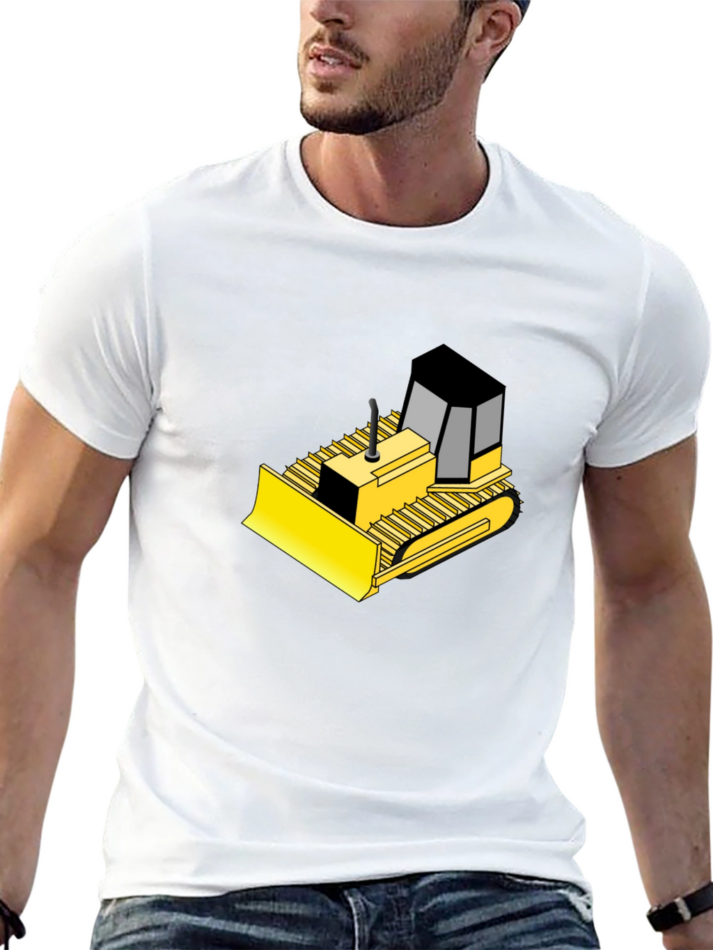 Bulldozer Graphic Black T-Shirt