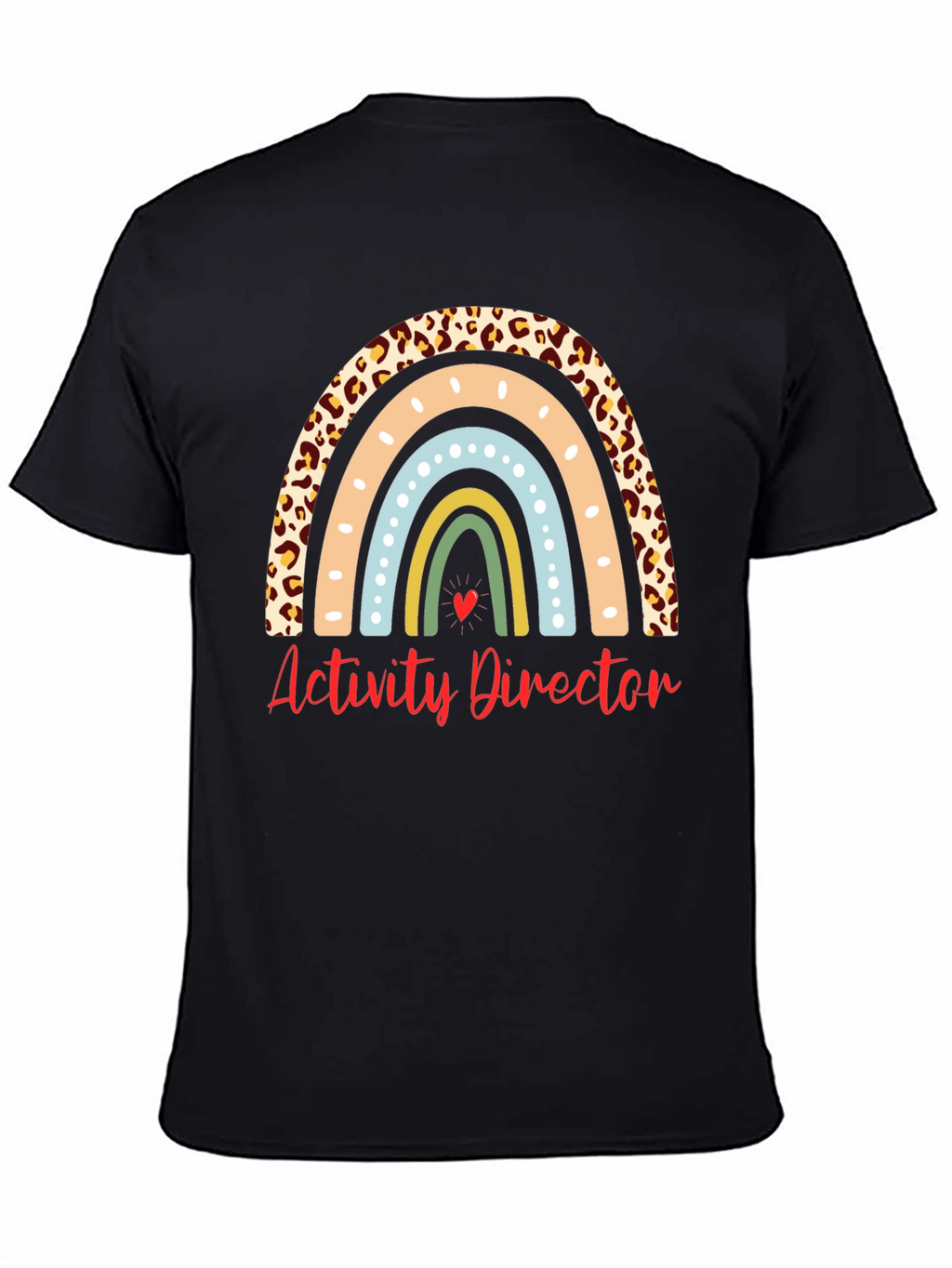 Activity Director Rainbow Leopard Print T-Shirt