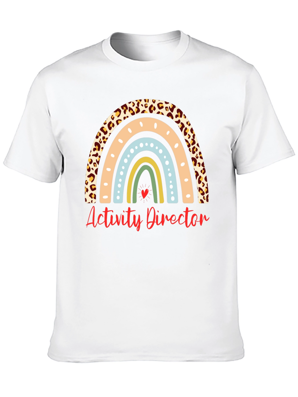 Activity Director Rainbow Leopard Print T-Shirt