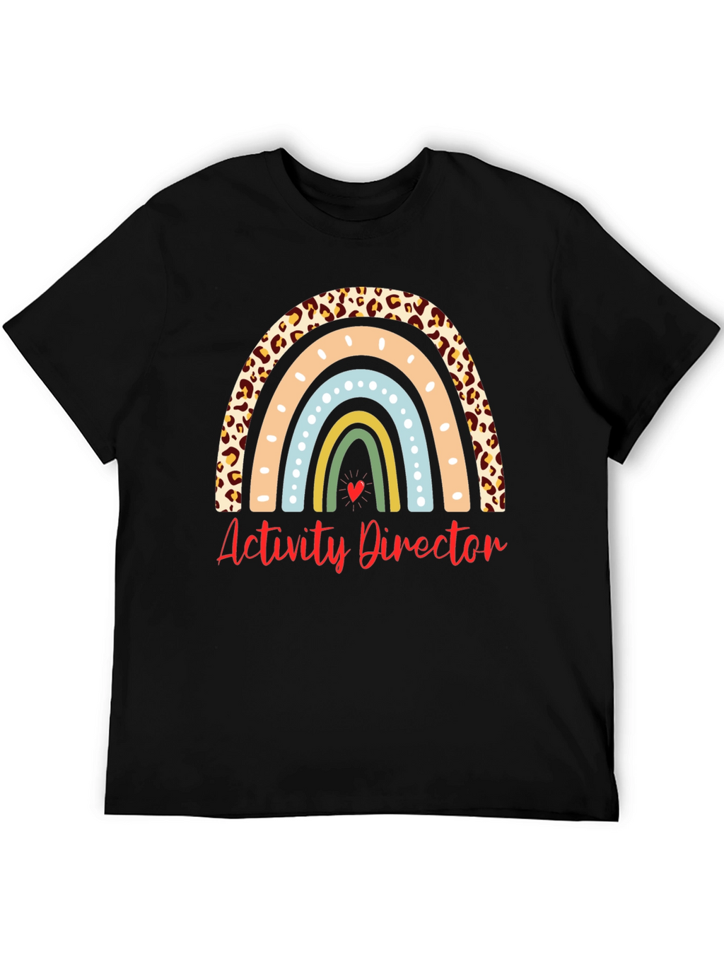 Activity Director Rainbow Leopard Print T-Shirt