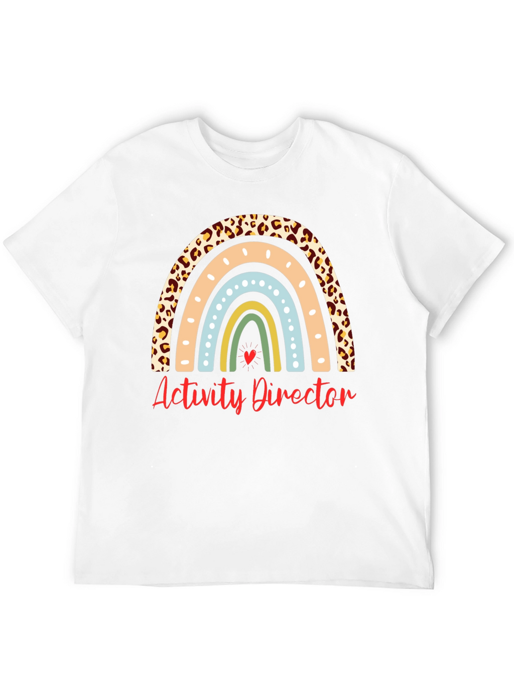 Activity Director Rainbow Leopard Print T-Shirt