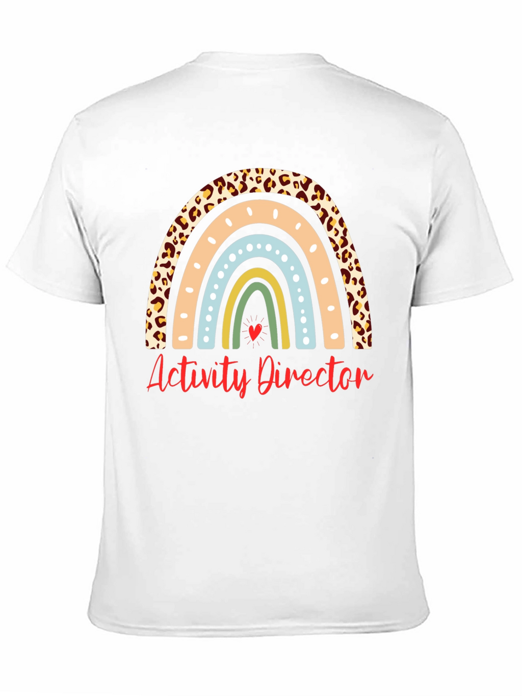 Activity Director Rainbow Leopard Print T-Shirt