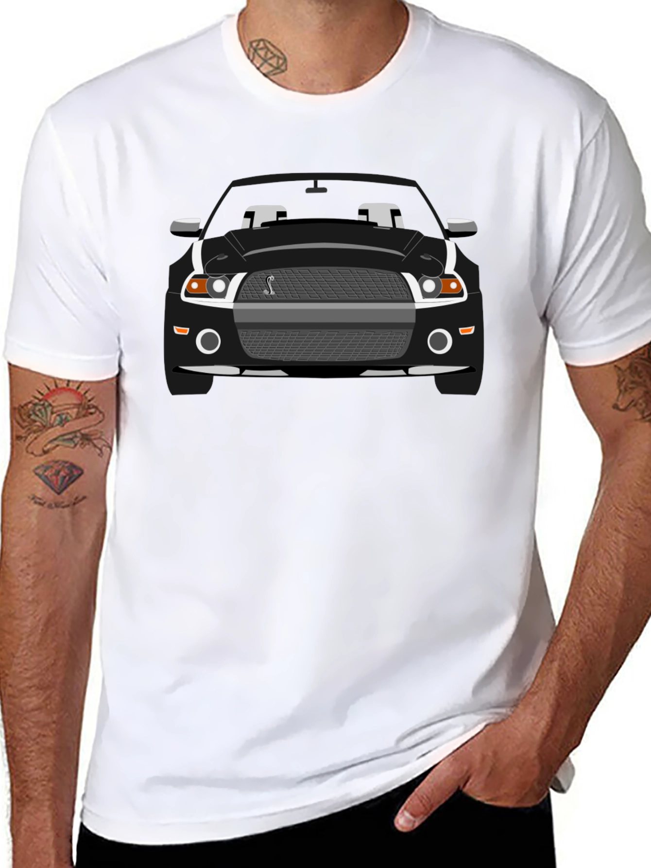 Black Mustang Cobra Graphic T-Shirt