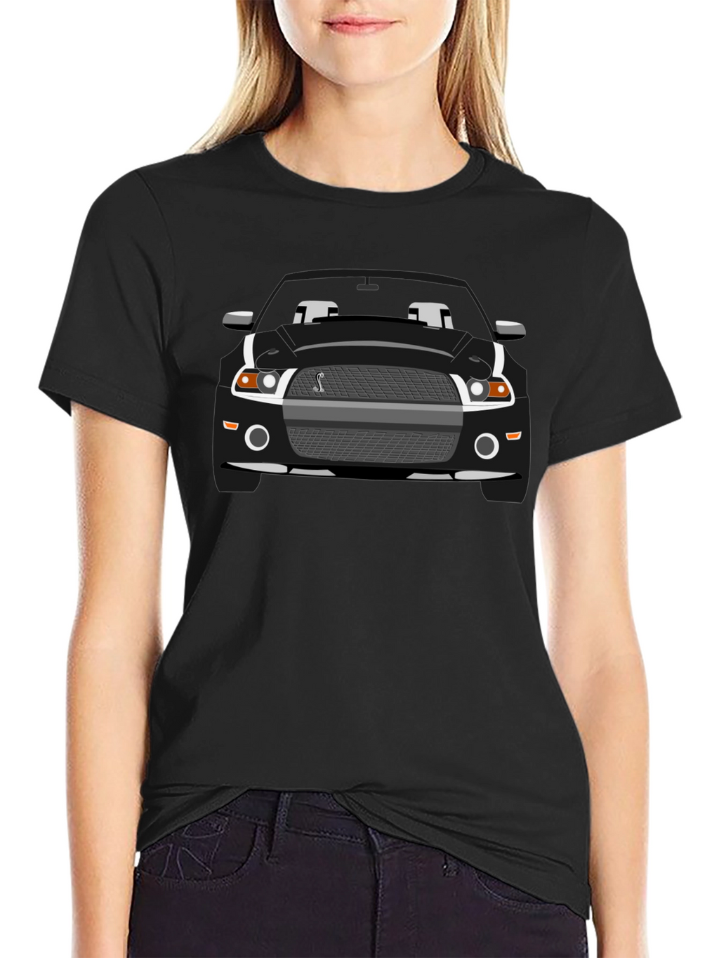Black Mustang Cobra Graphic T-Shirt