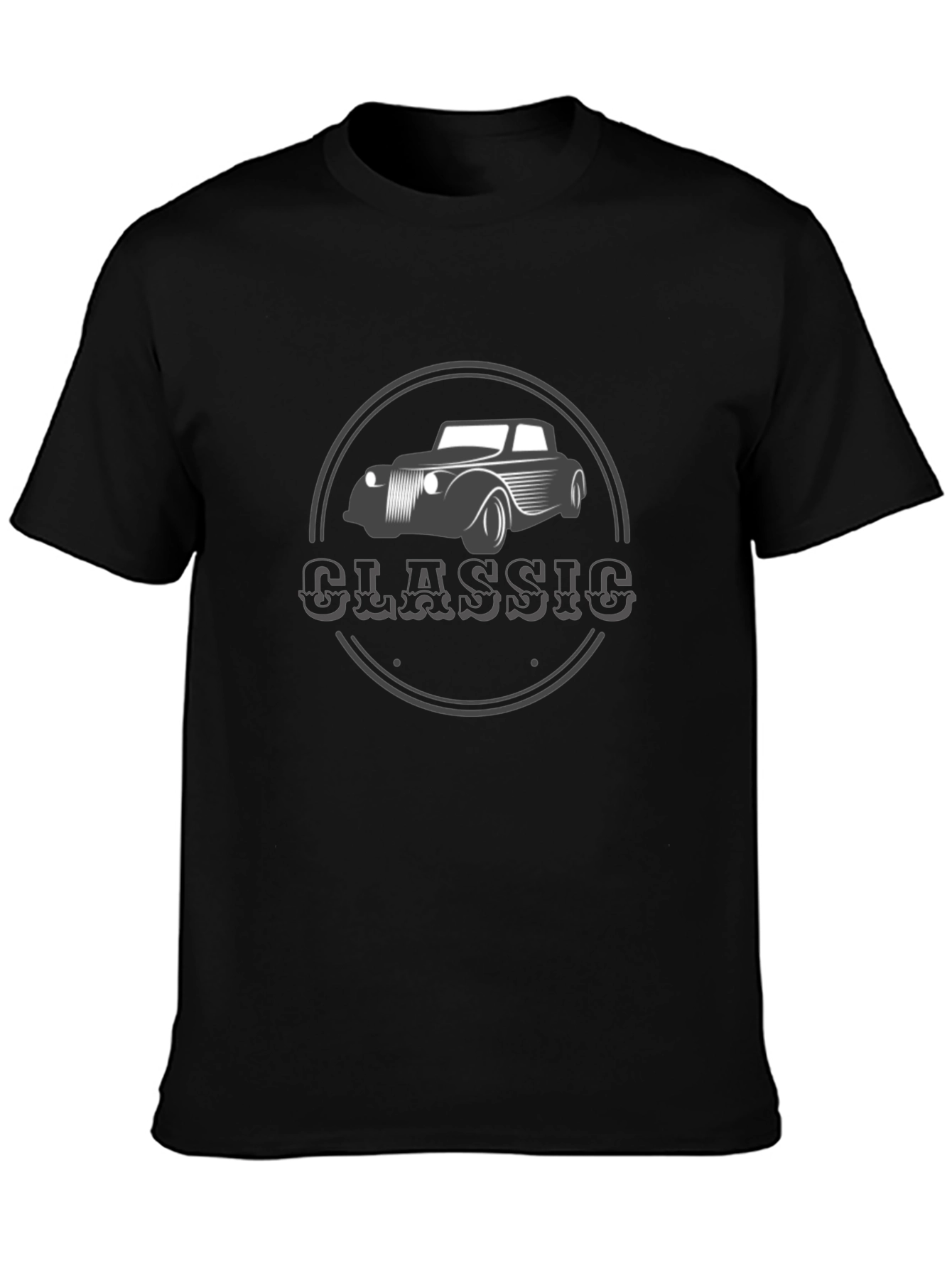 Classic Car Graphic T-Shirt - Black