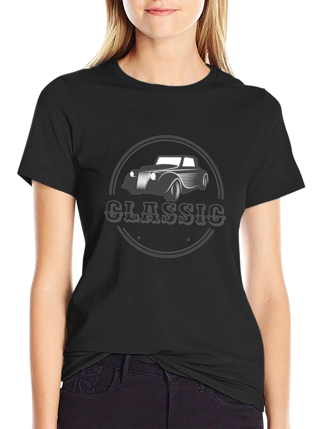 Classic Car Graphic T-Shirt - Black