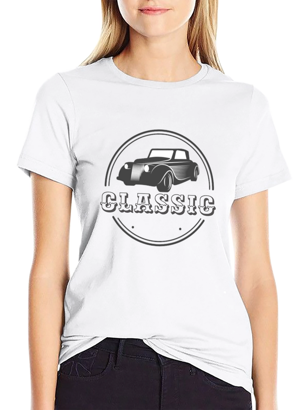 Classic Car Graphic T-Shirt - Black