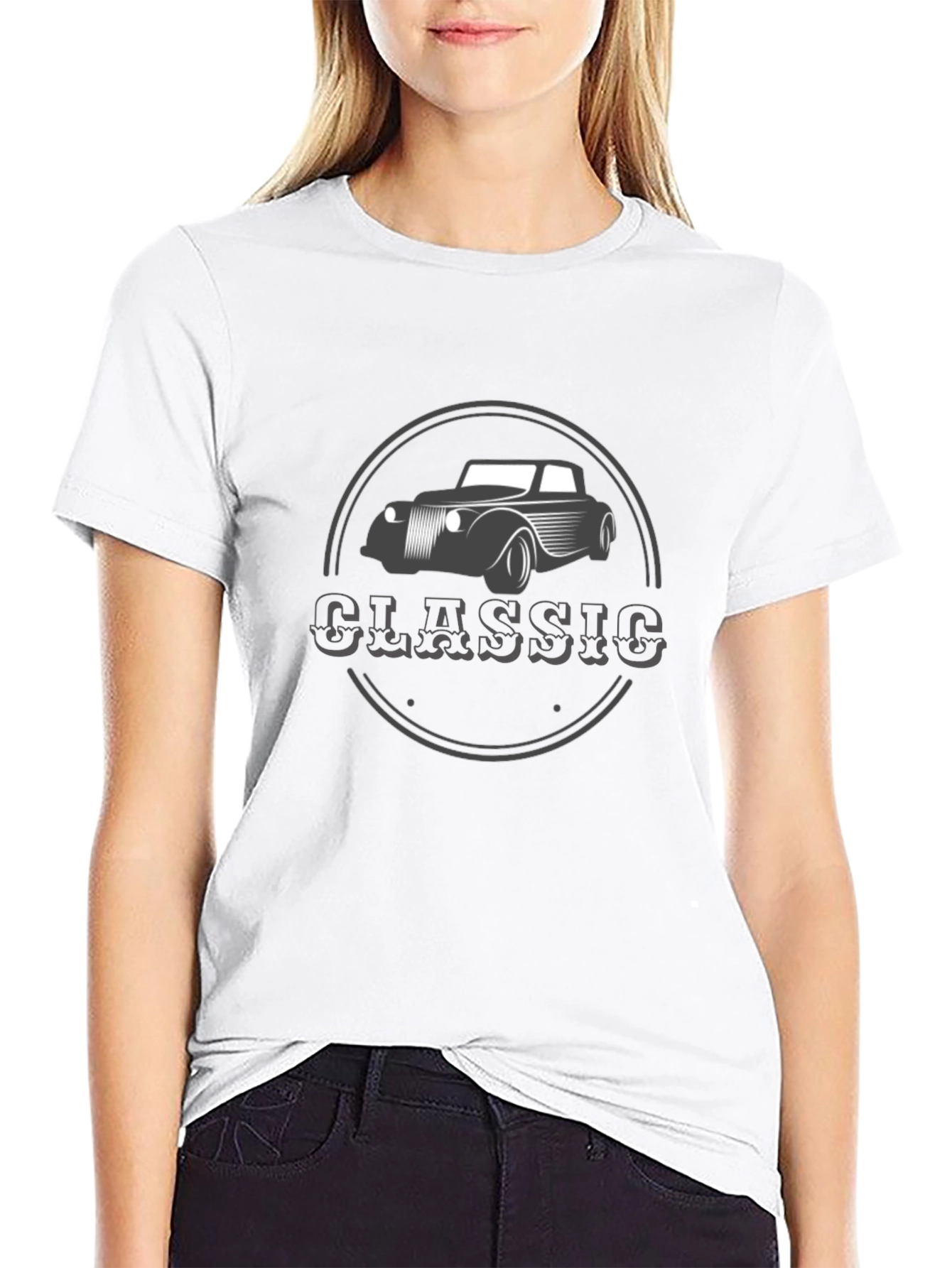 Classic Car Graphic T-Shirt - Black