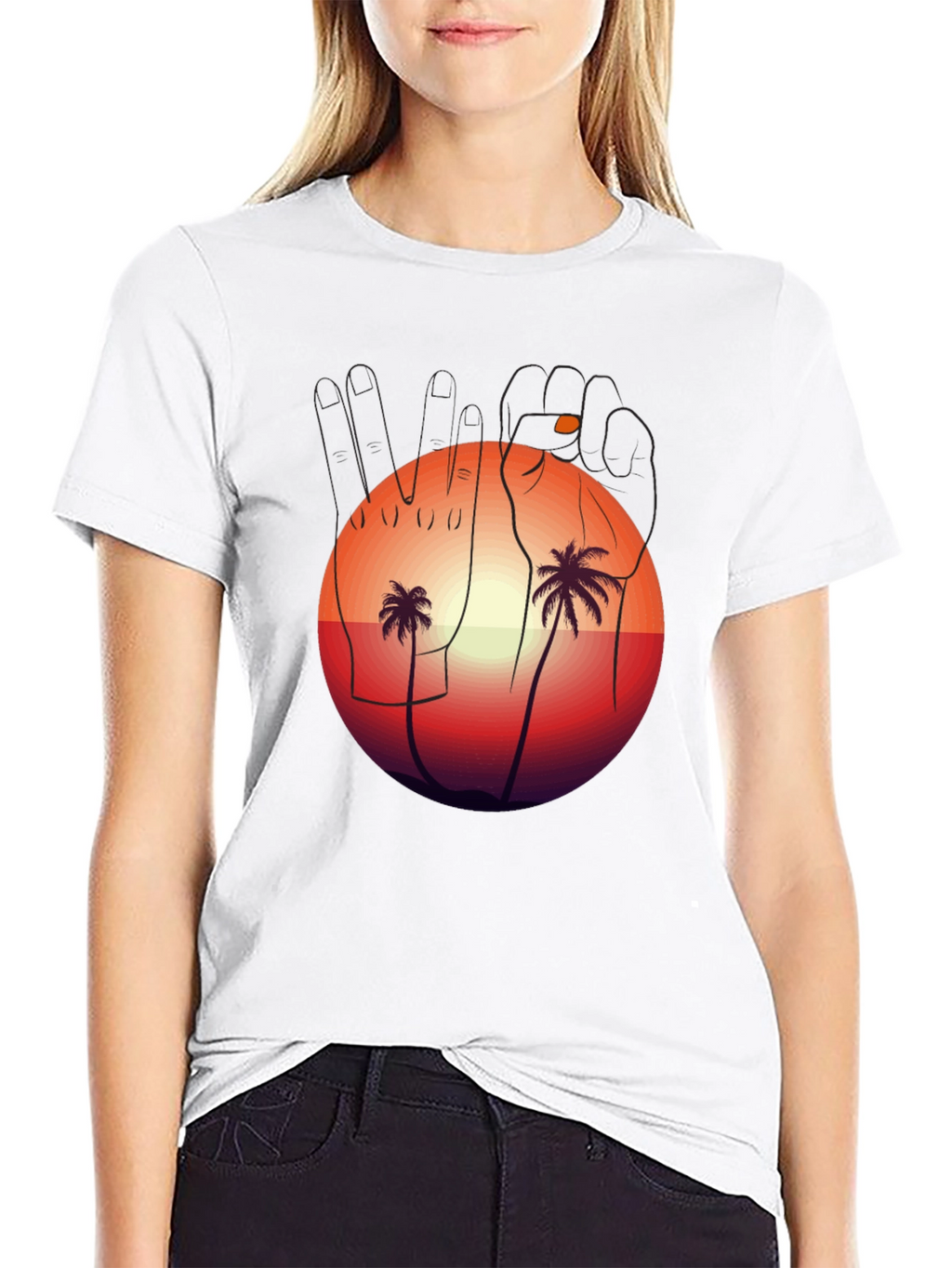 Sunset Palms Graphic Tee - Relaxed Fit