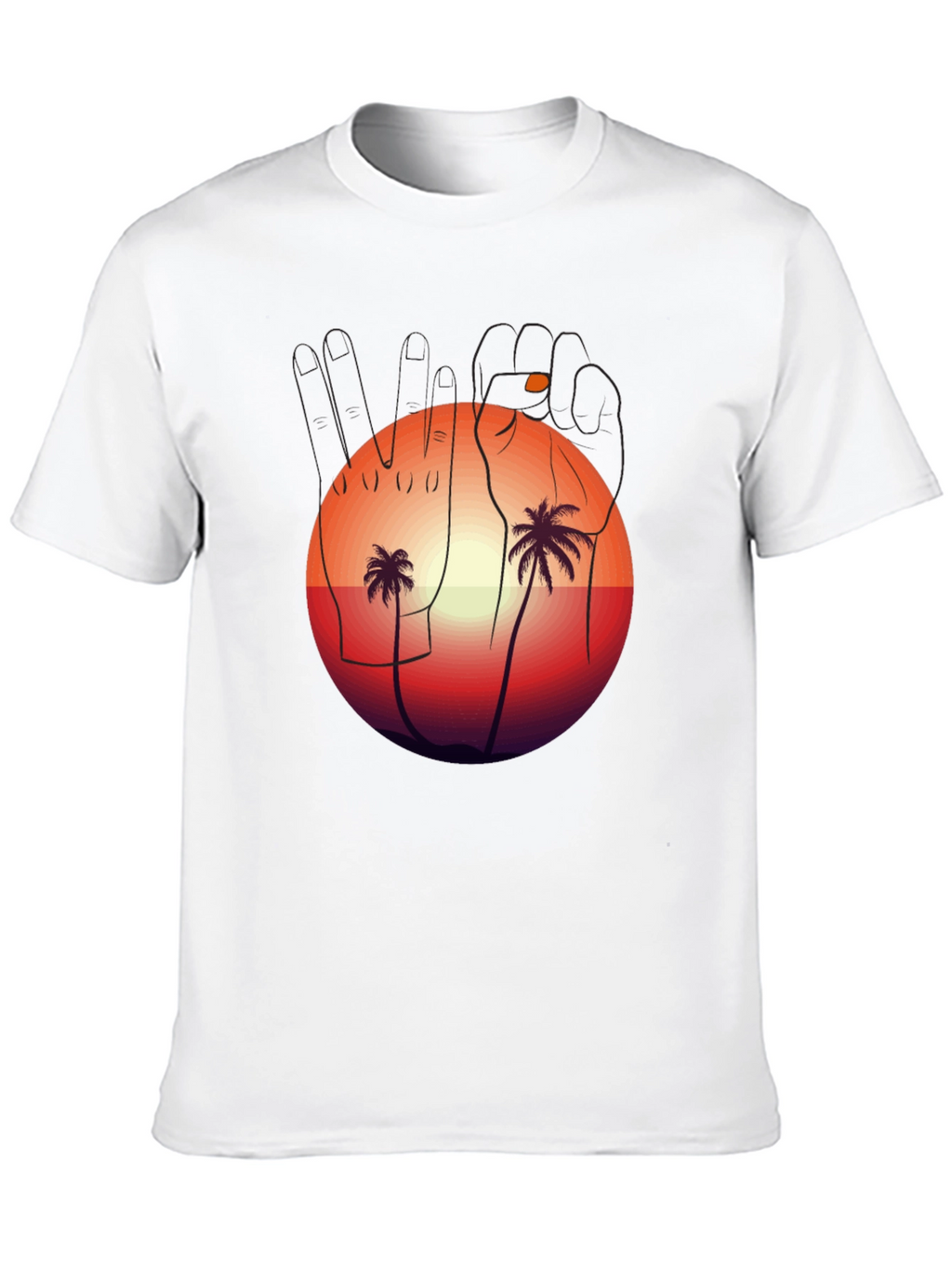 Sunset Palms Graphic Tee - Relaxed Fit