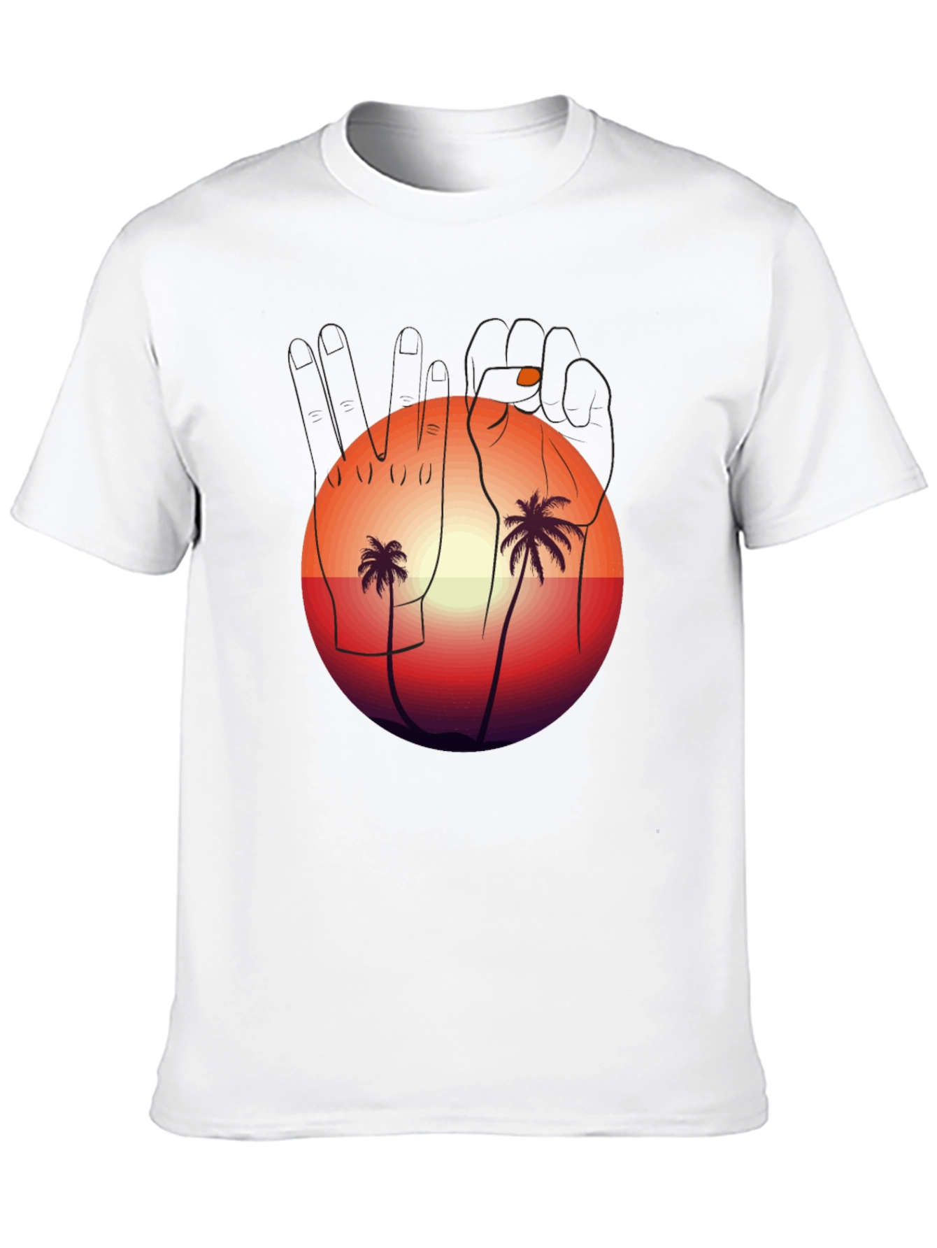 Sunset Palms Graphic Tee - Relaxed Fit