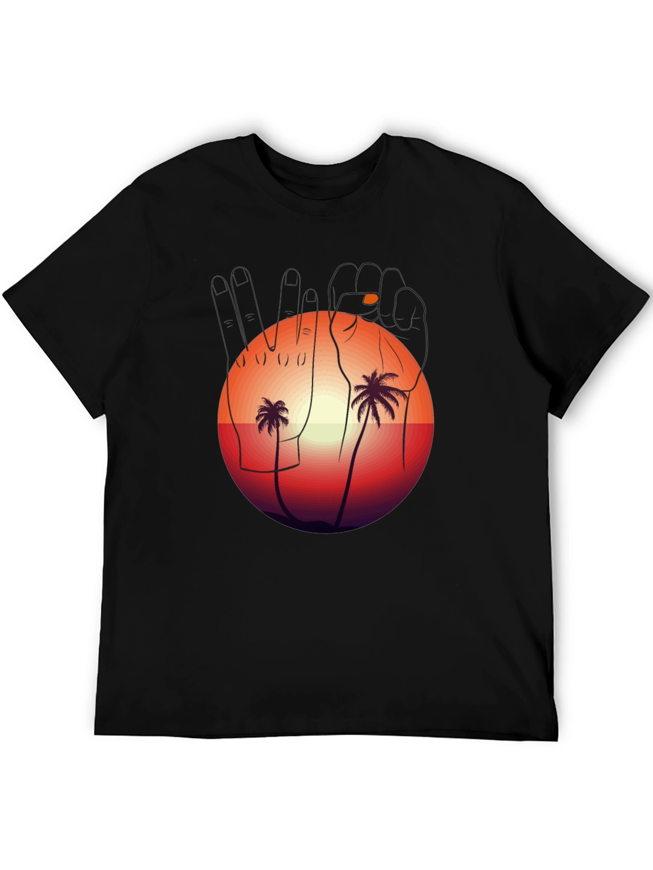 Sunset Palms Graphic Tee - Relaxed Fit