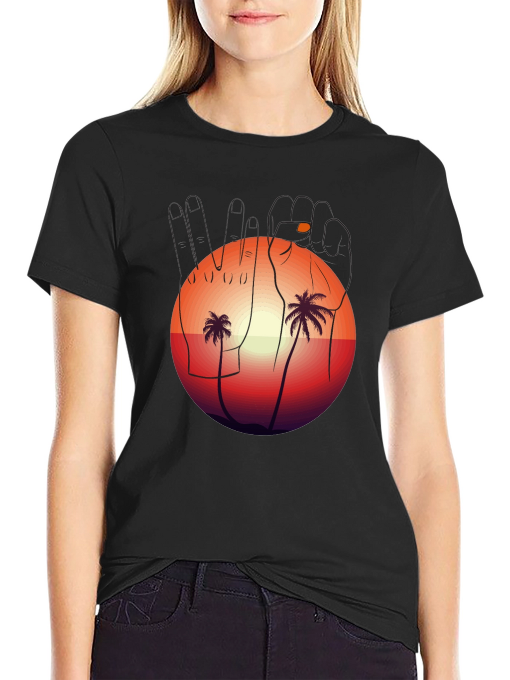 Sunset Palms Graphic Tee - Relaxed Fit