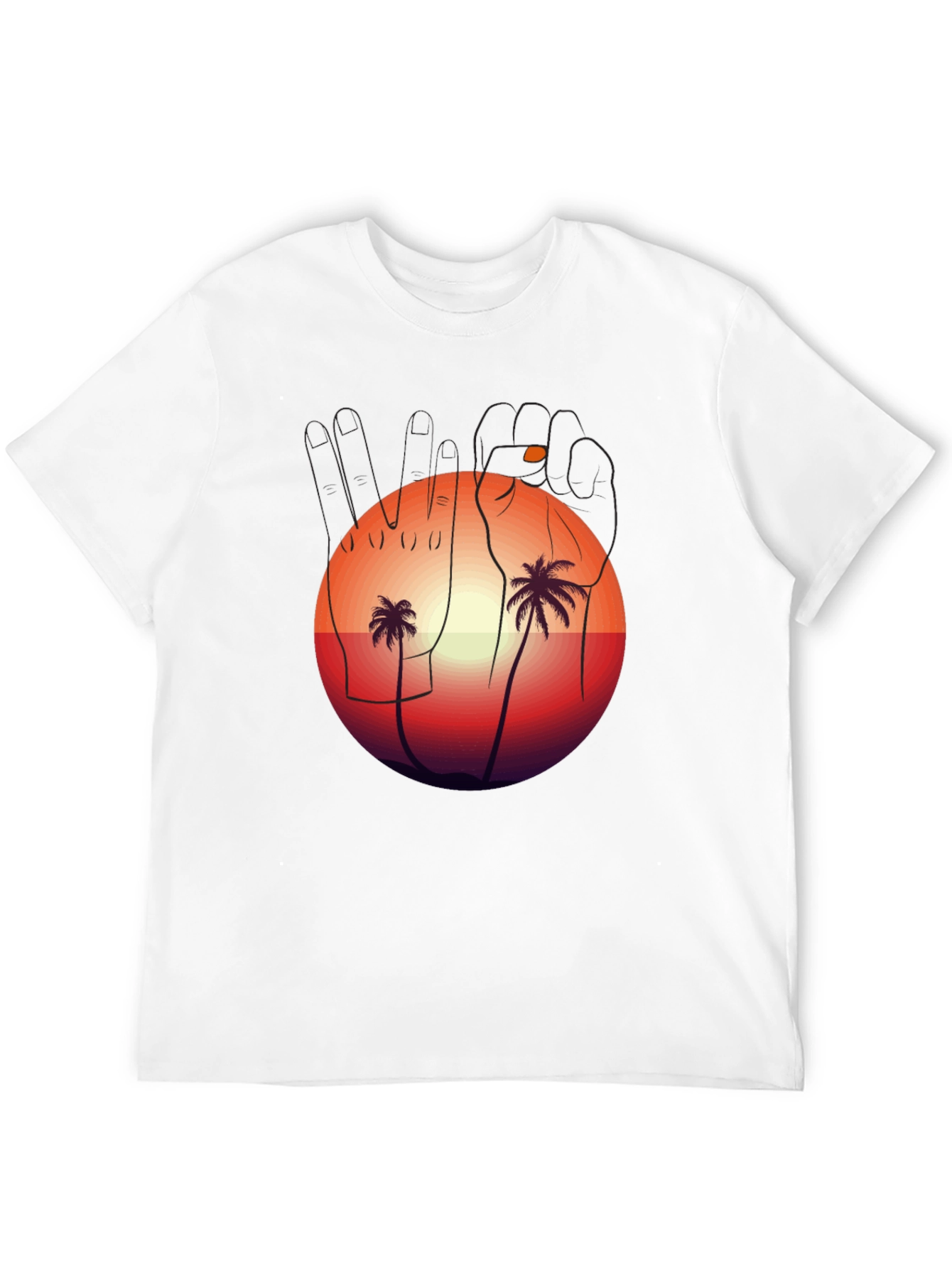 Sunset Palms Graphic Tee - Relaxed Fit