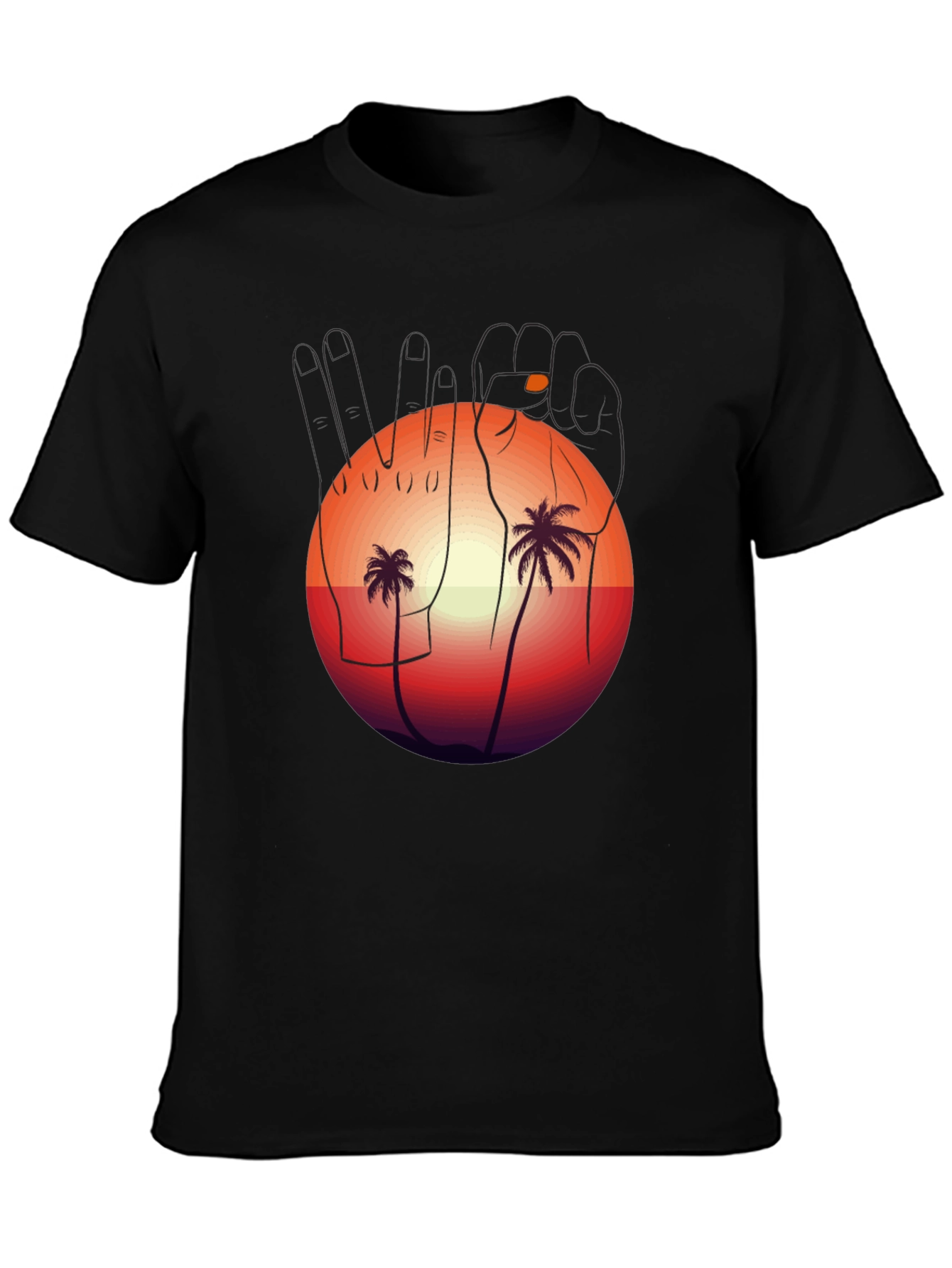 Sunset Palms Graphic Tee - Relaxed Fit