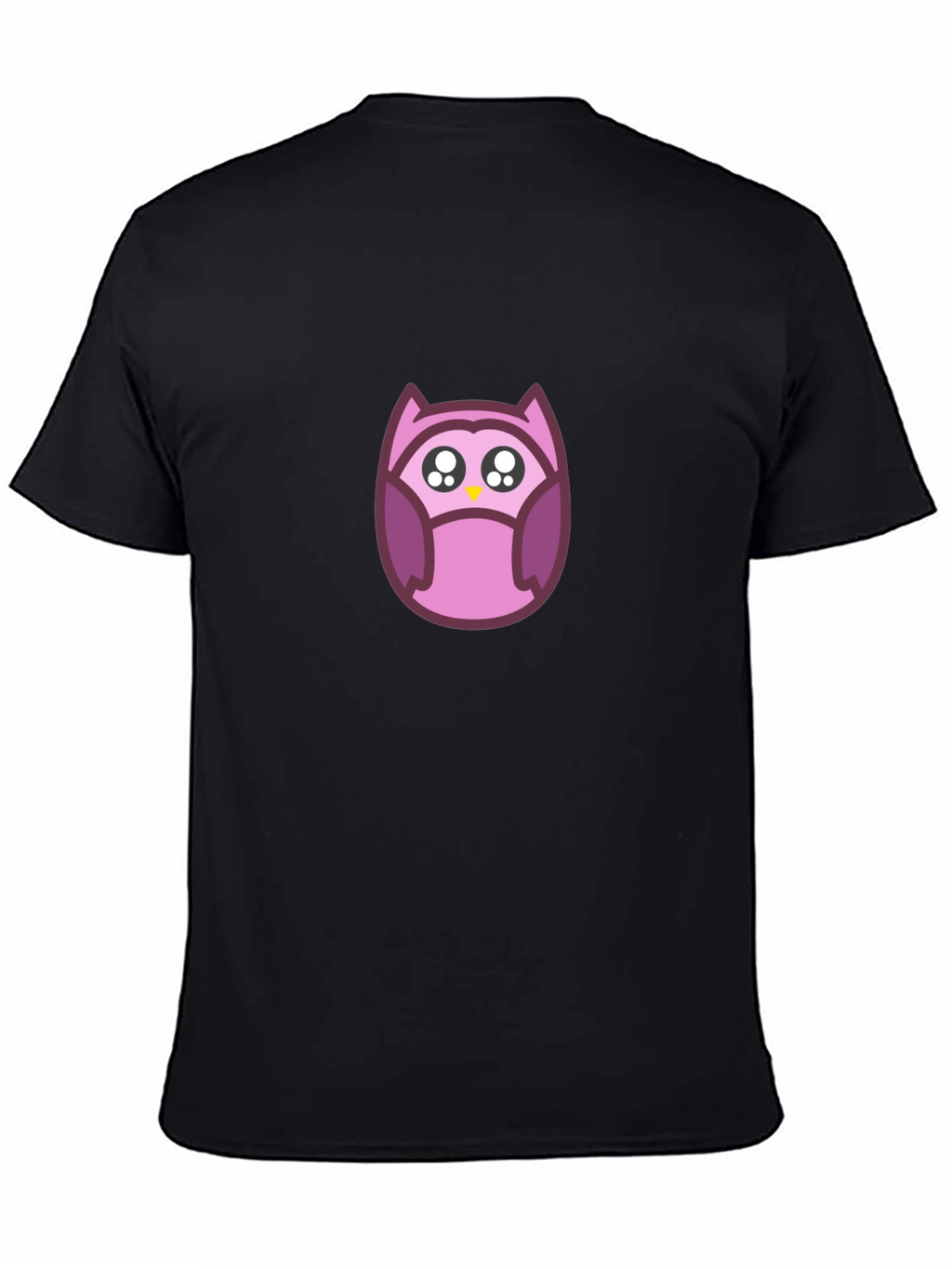 Cute Owl Graphic Black T-Shirt