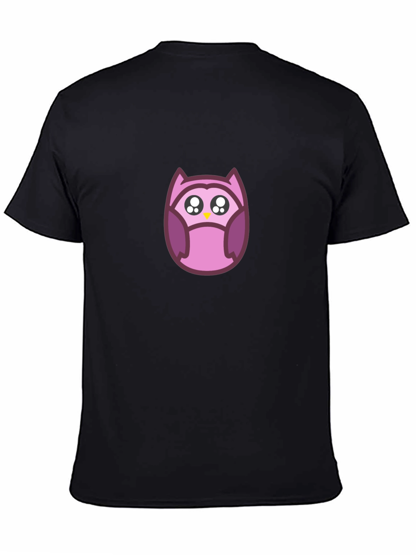 Cute Owl Graphic Black T-Shirt