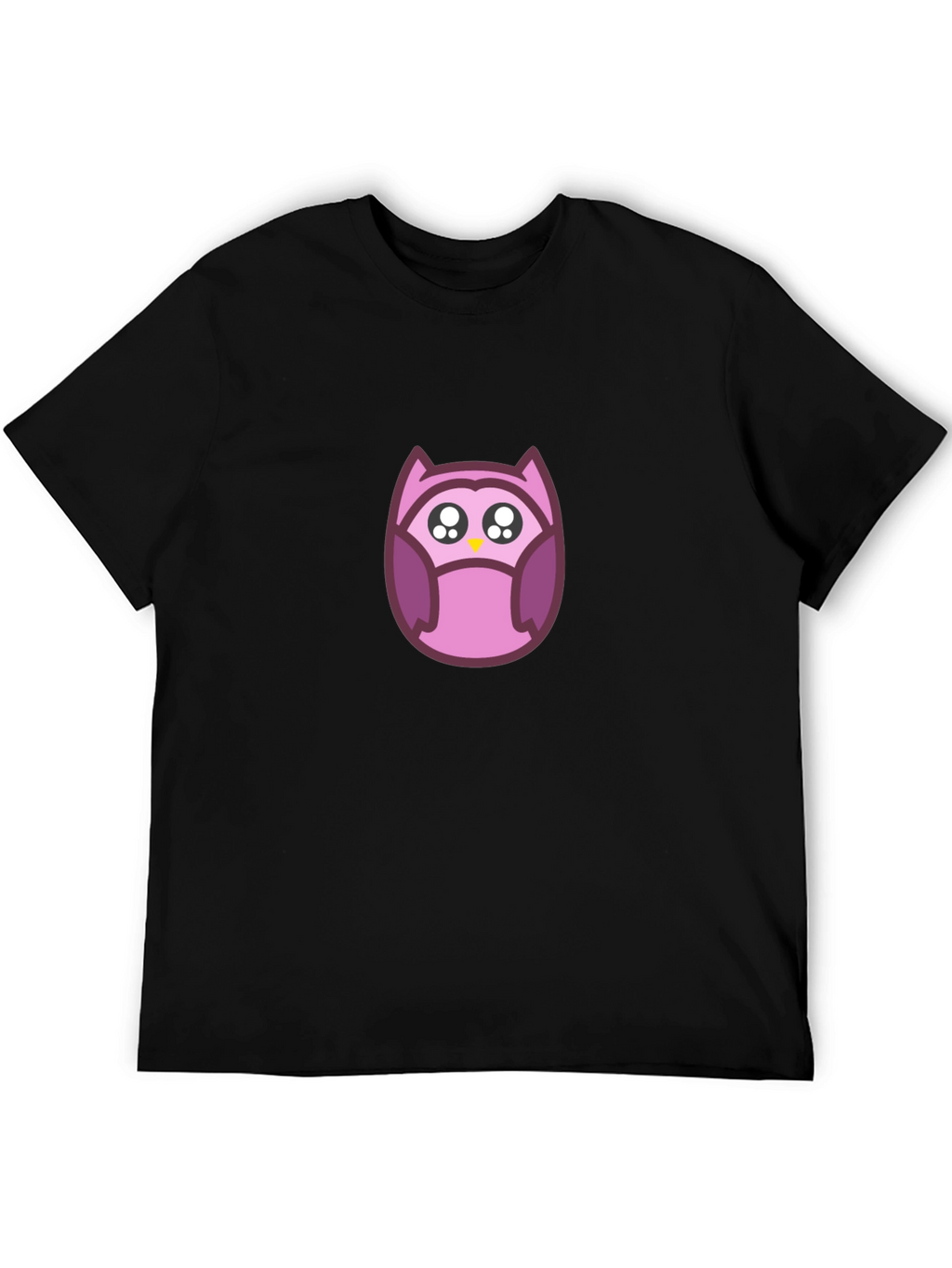Cute Owl Graphic Black T-Shirt