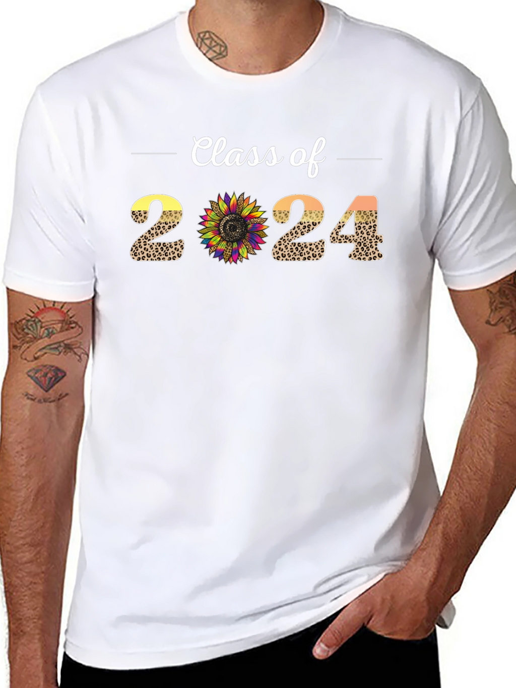 Class of 2024 Leopard Sunflower T-Shirt