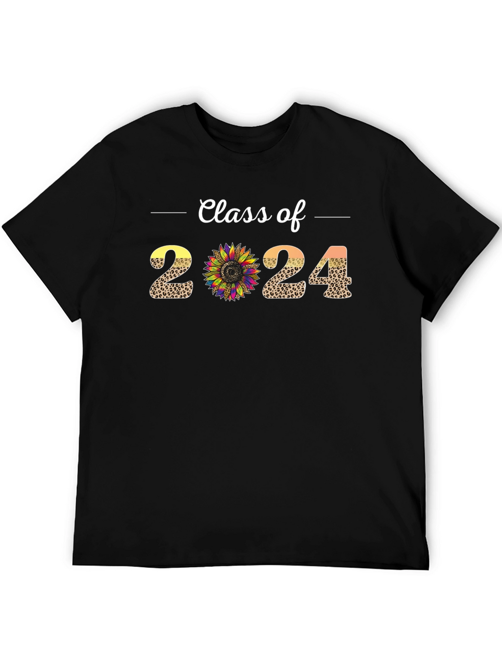 Class of 2024 Leopard Sunflower T-Shirt