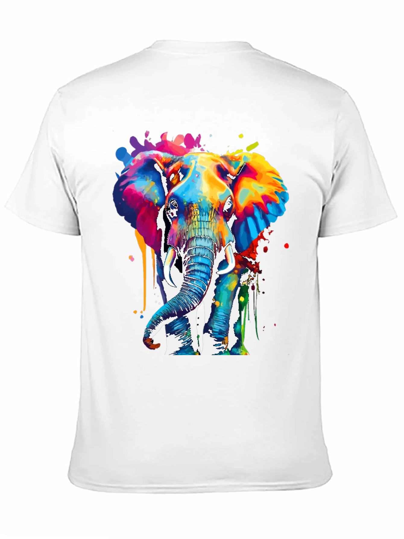 Colorful Elephant Graphic T-Shirt