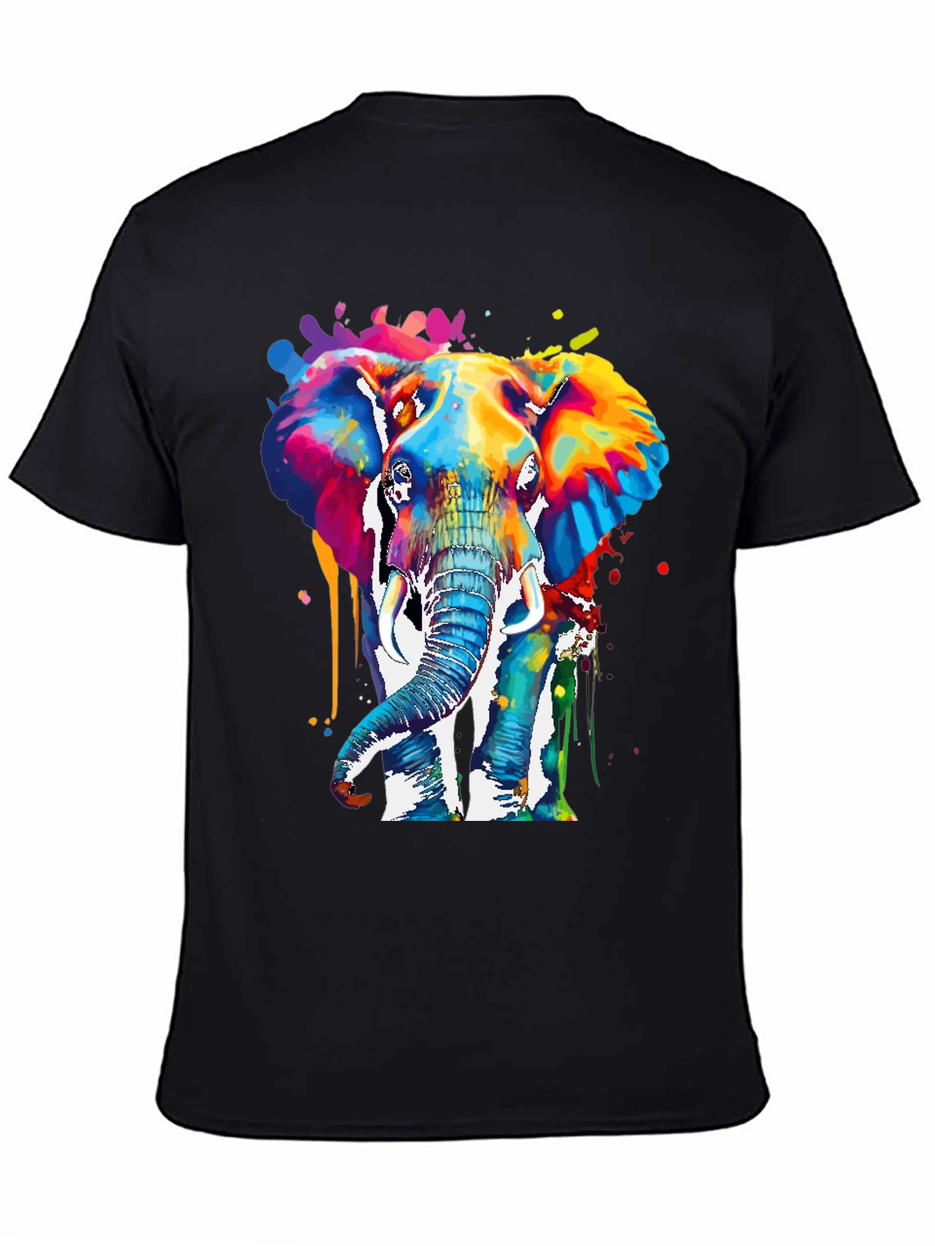 Colorful Elephant Graphic T-Shirt