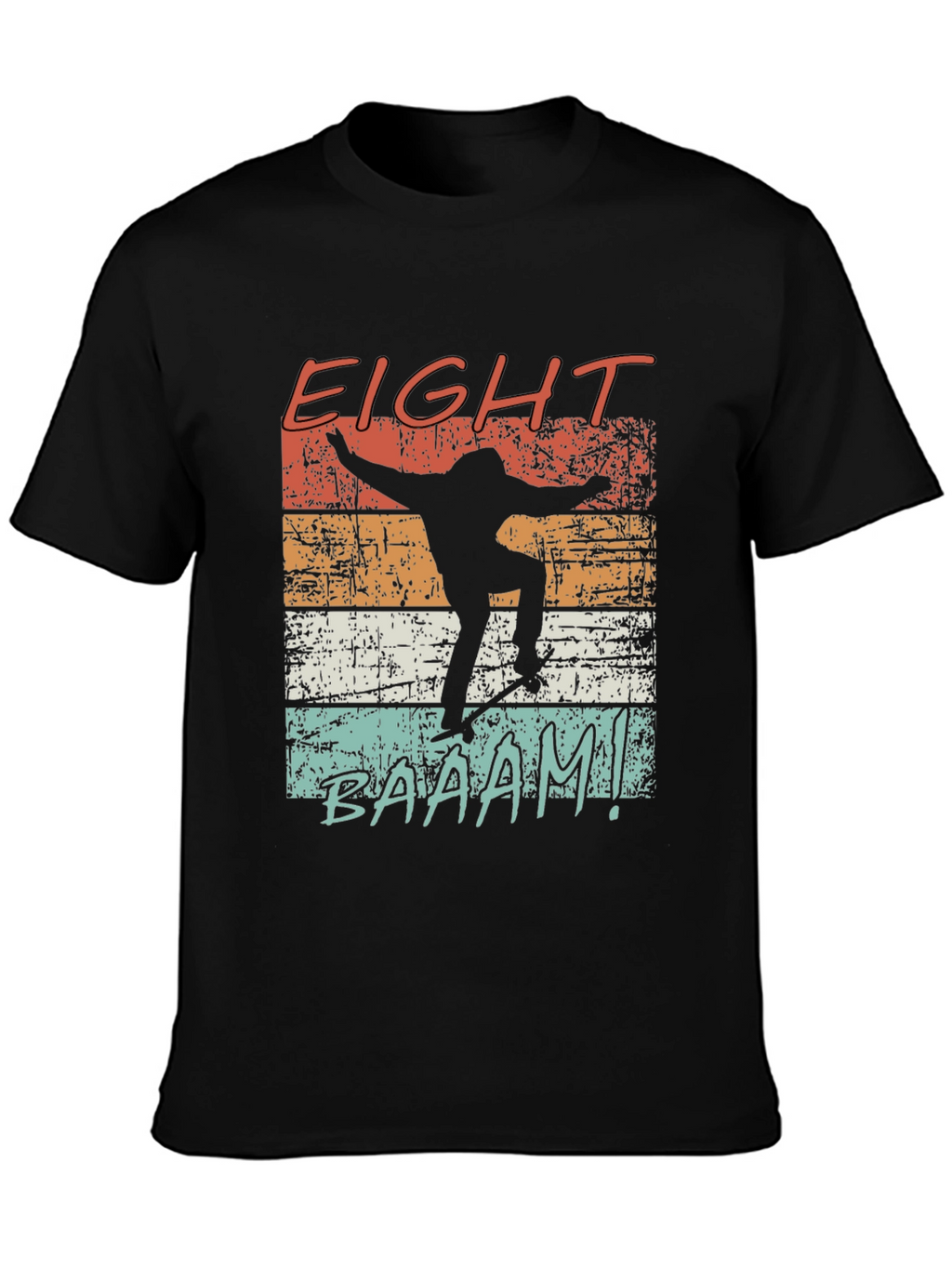Eight Baaam Skateboarder Black T-Shirt
