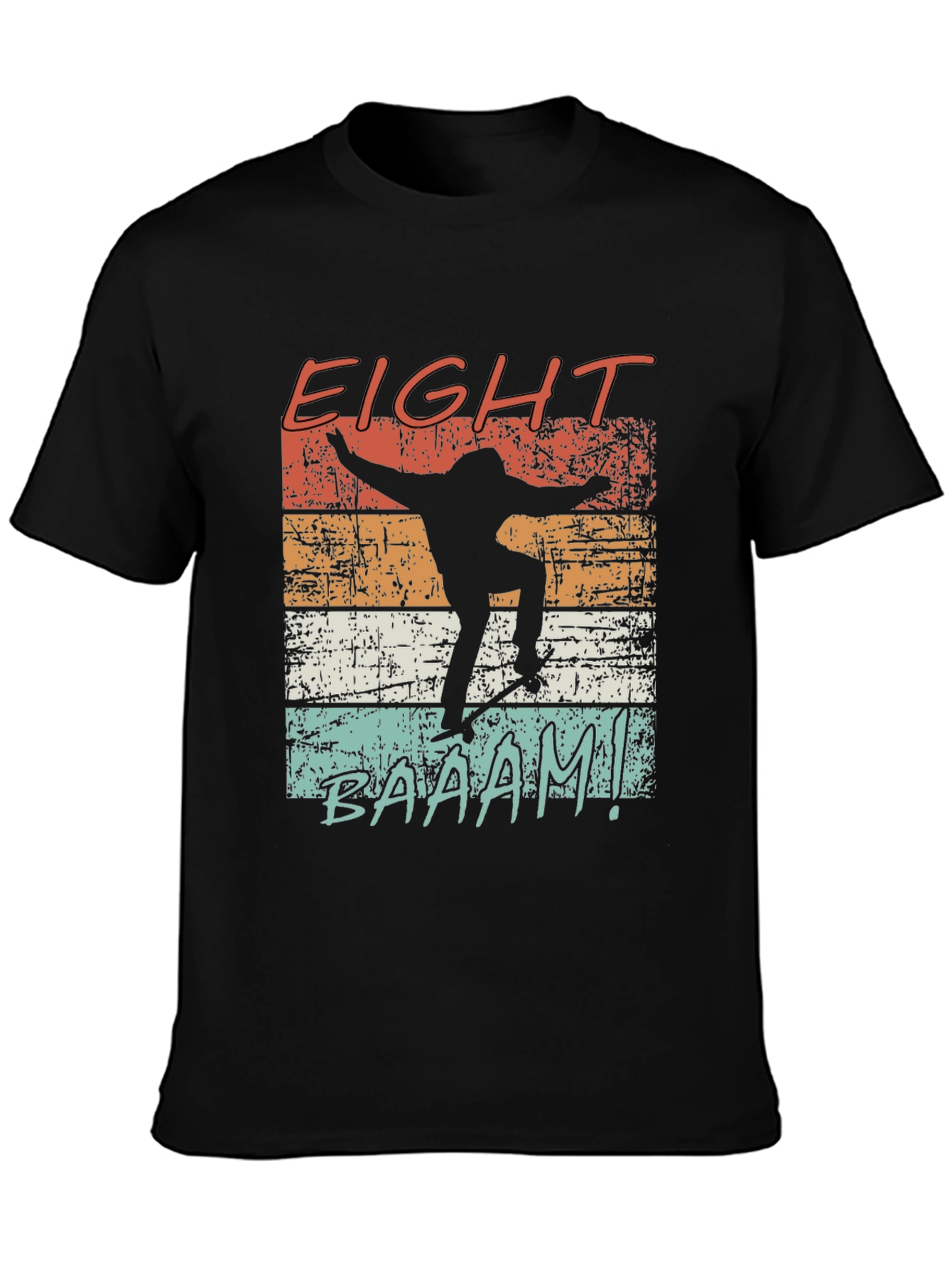 Eight Baaam Skateboarder Black T-Shirt